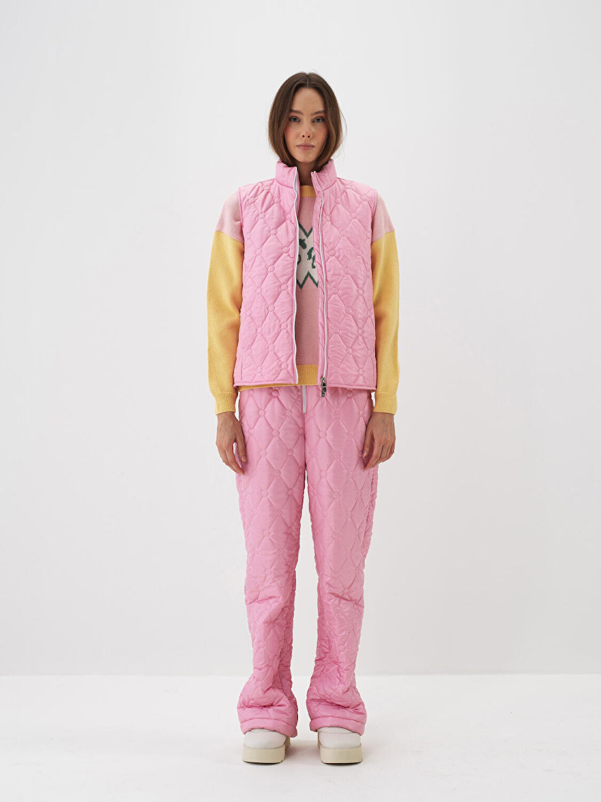 Xint Pembe Formunu Koruyan Regular Fit Yelek