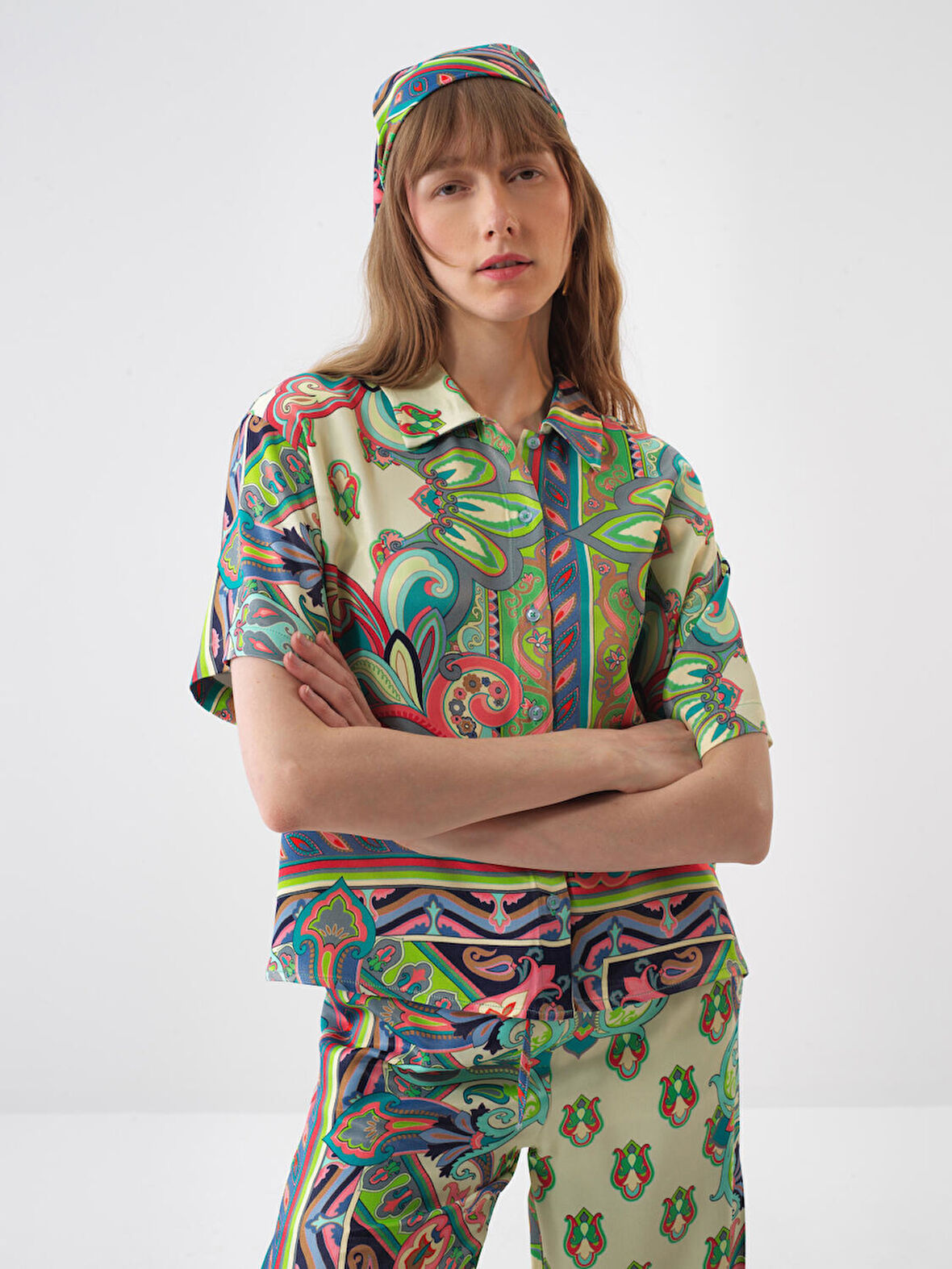Yeşil Oversize  Gömlek