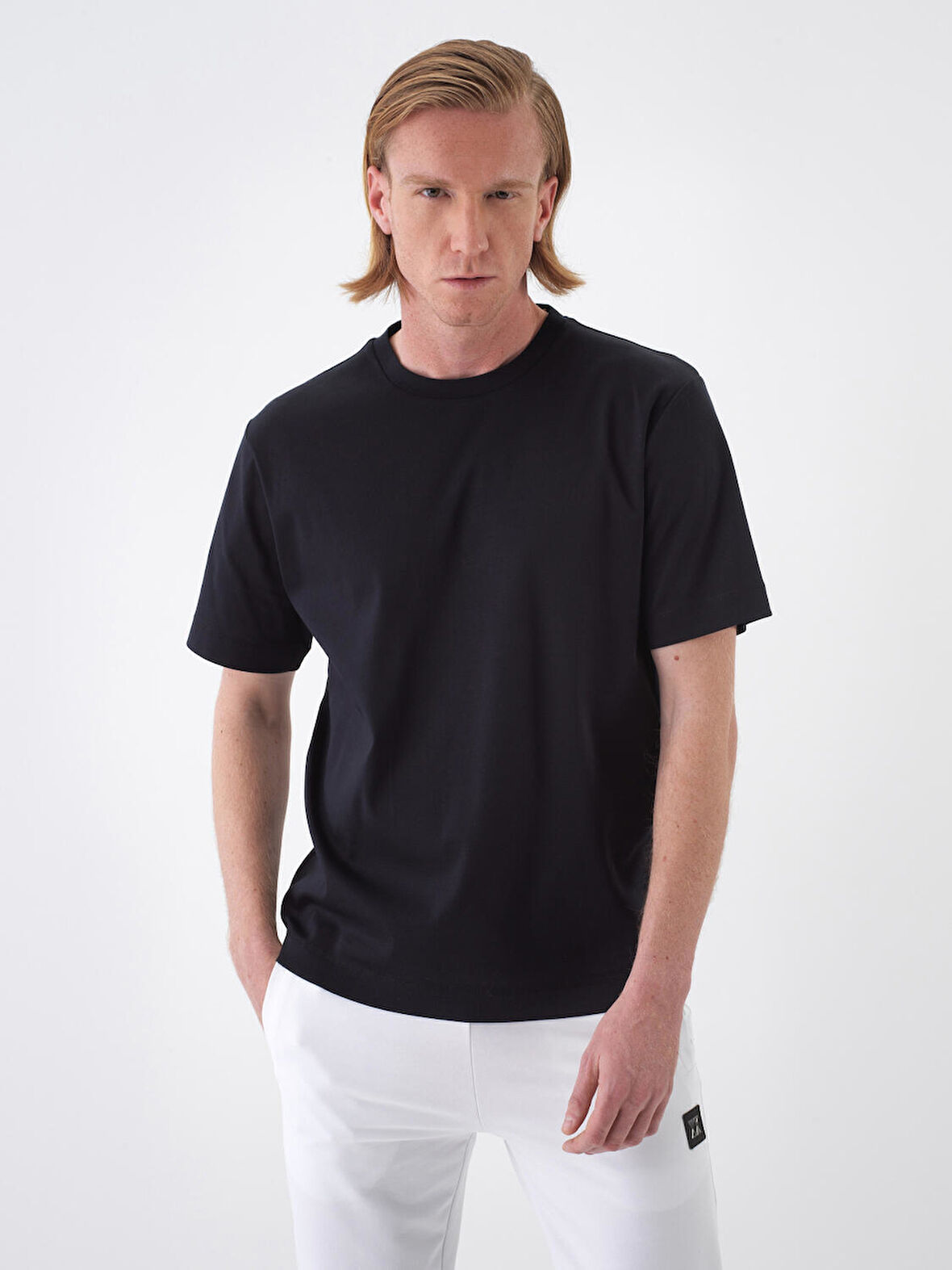 Siyah Regular Fit Pamuklu Tişört