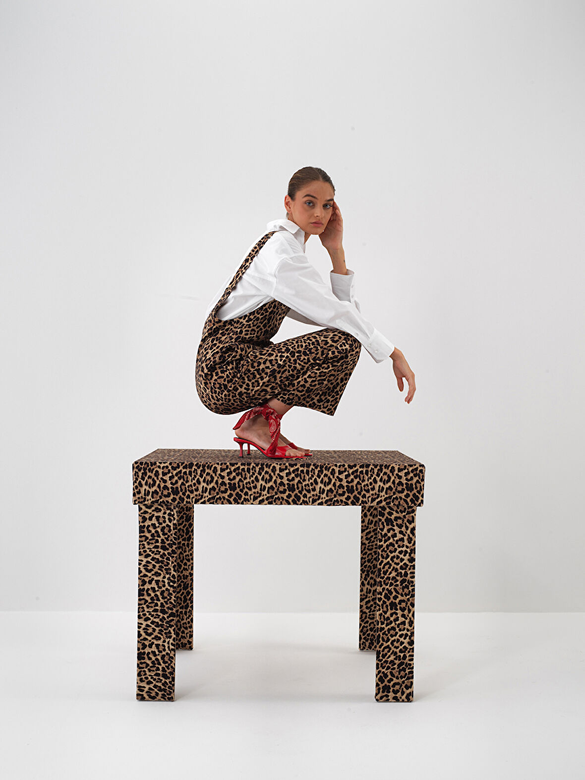 Xint Camel Pamuk Dokulu Oversize Salopet