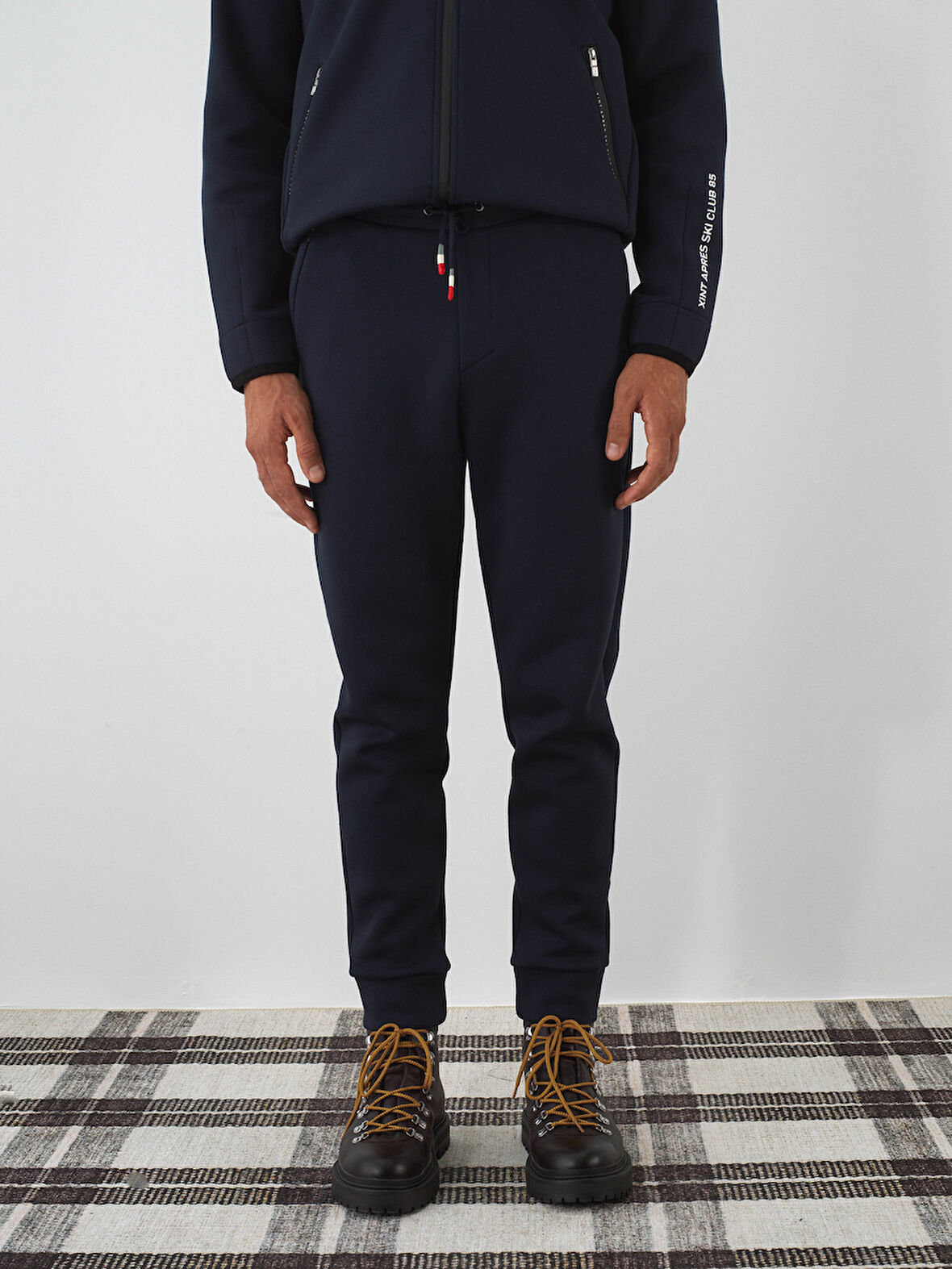 Xint Lacivert Pamuk Dokulu Slim Fit Sweat Pantolon