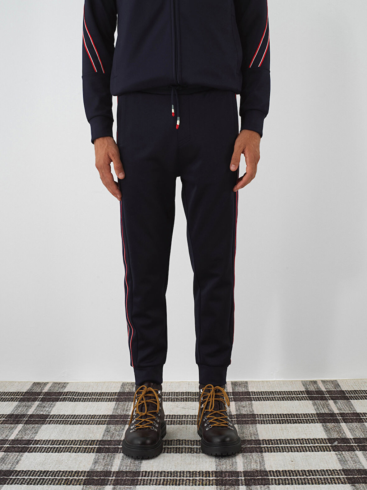 Xint Lacivert Esnek Dokulu Regular Fit Sweat Pantolon