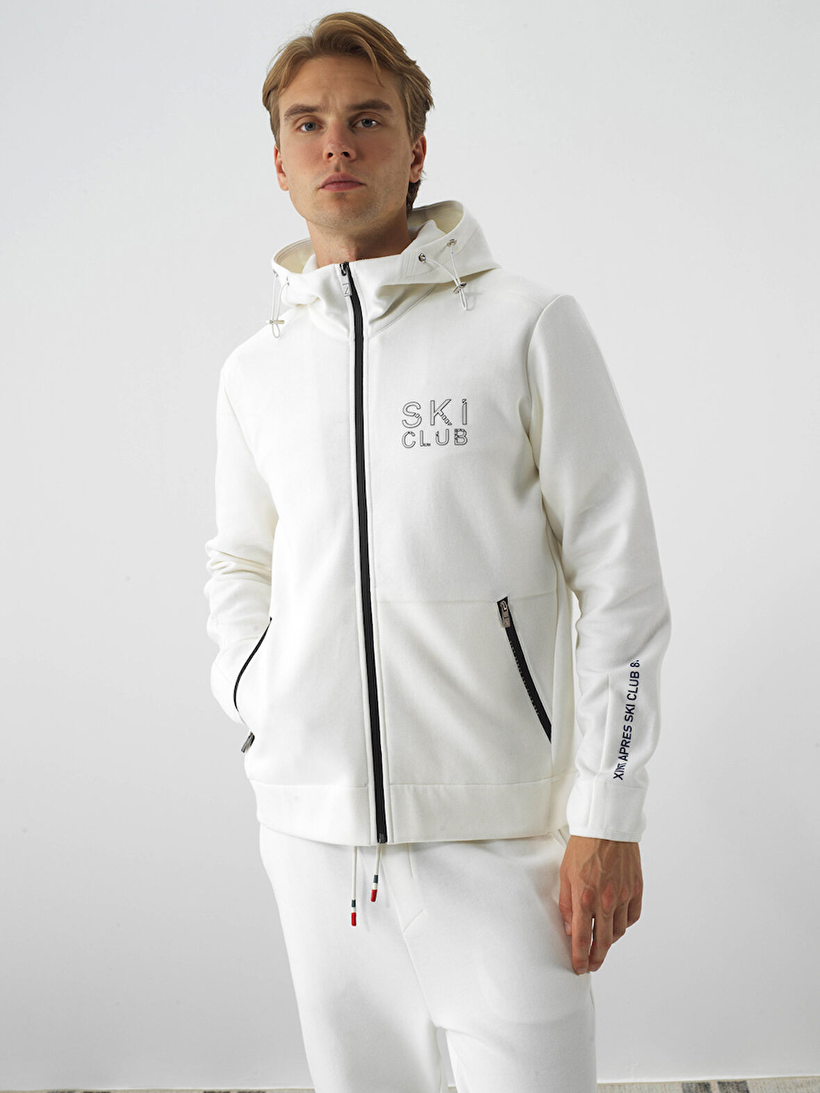 Xint Ekru Pamuk Dokulu Regular Fit Sweatmont