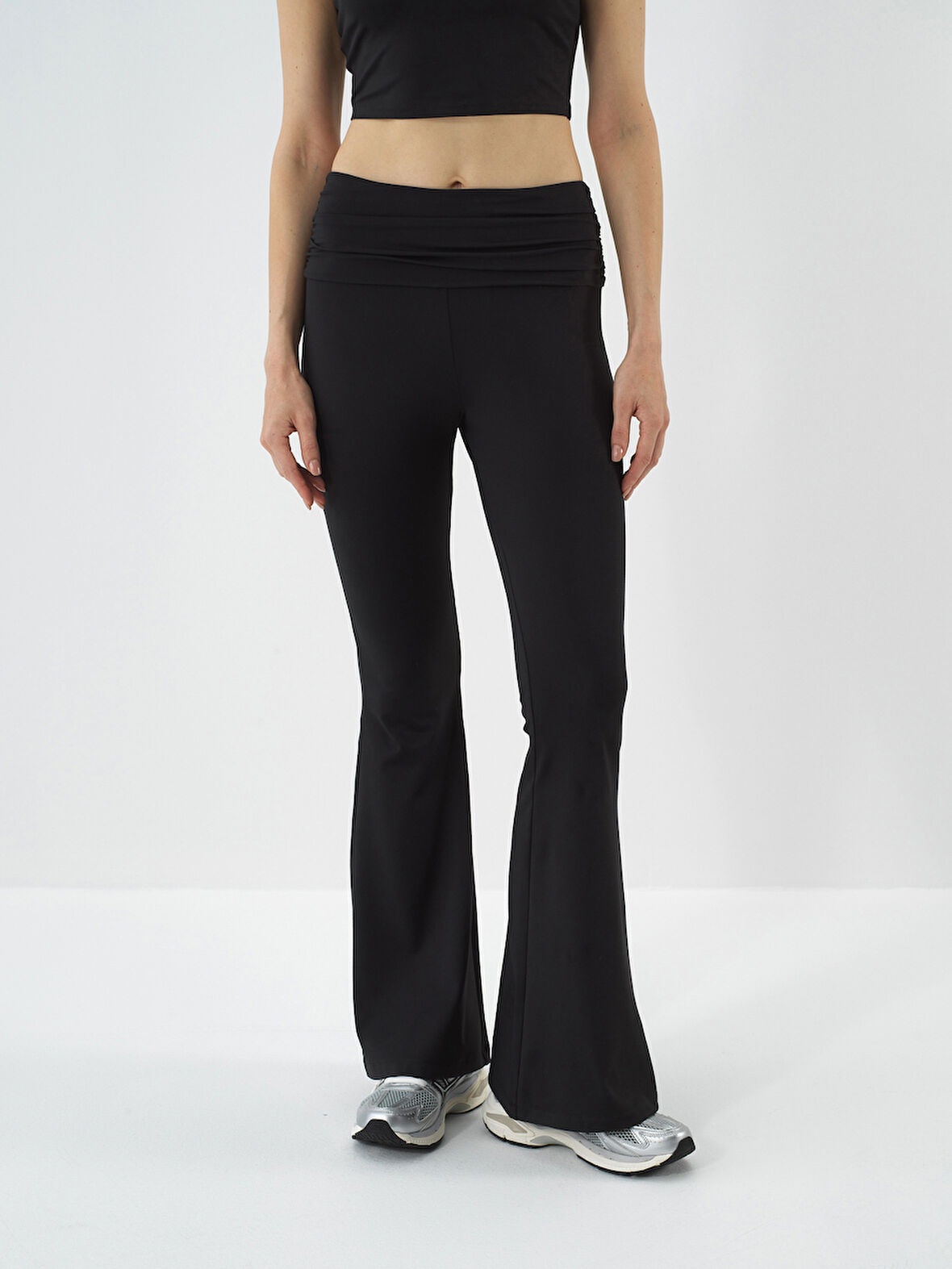 Xint Siyah Esnek Dokulu Slim Fit Tayt