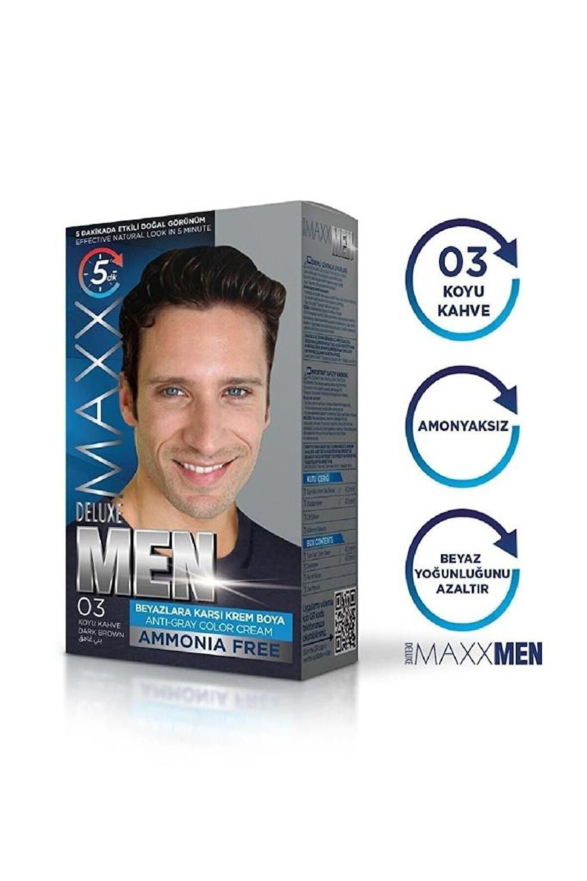 Maxx Deluxe Erkek Saç Boyası 03 Koyu Kahve X2