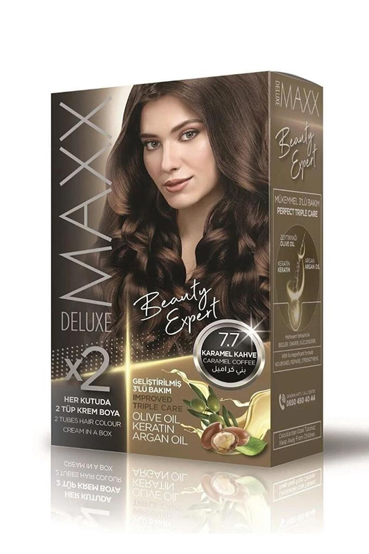 Maxx Deluxe Saç Boyası 7.7 Karamel Kahve