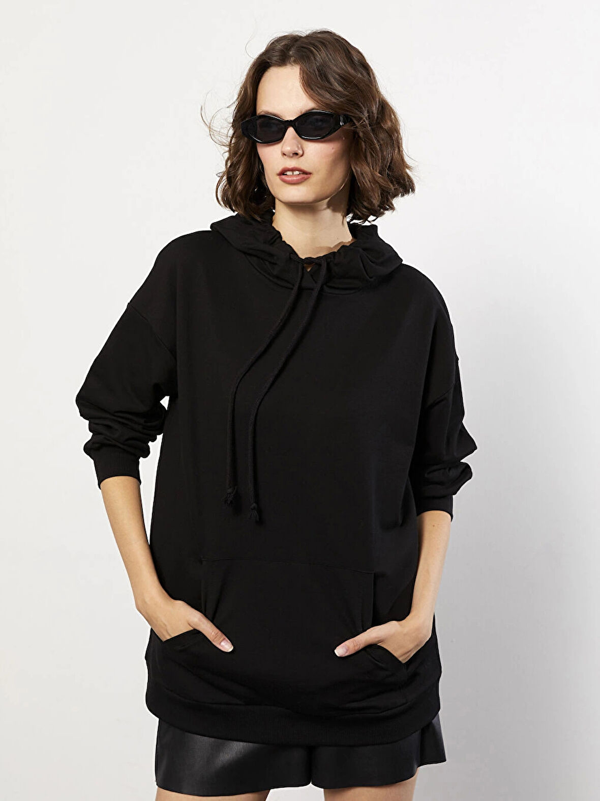 LCW Vision Siyah Kadın Hoodie