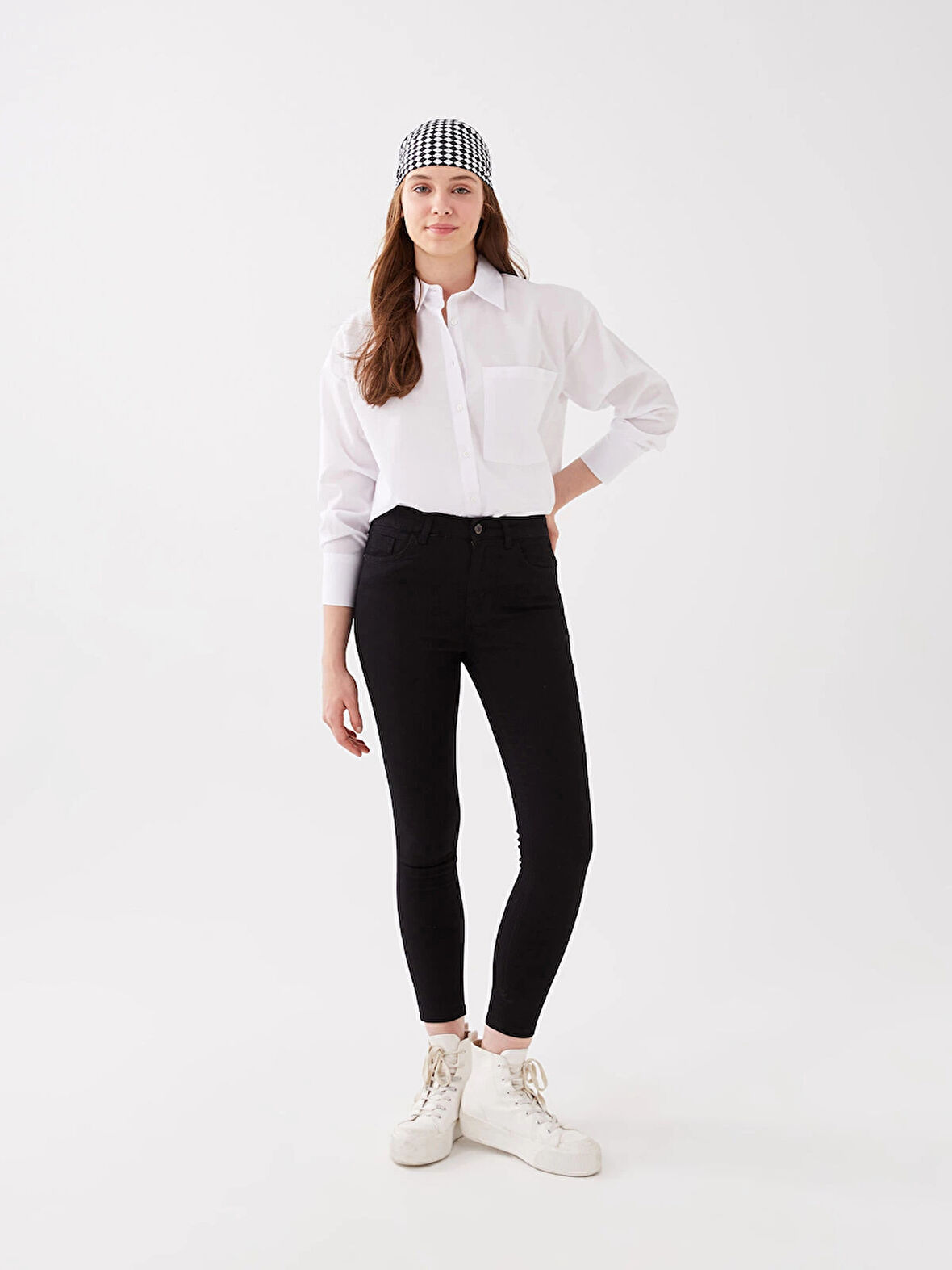 LCW Jeans SİYAH Yüksek Bel Jüpiter Süper Skinny Fit Kadın Jean Pantolon