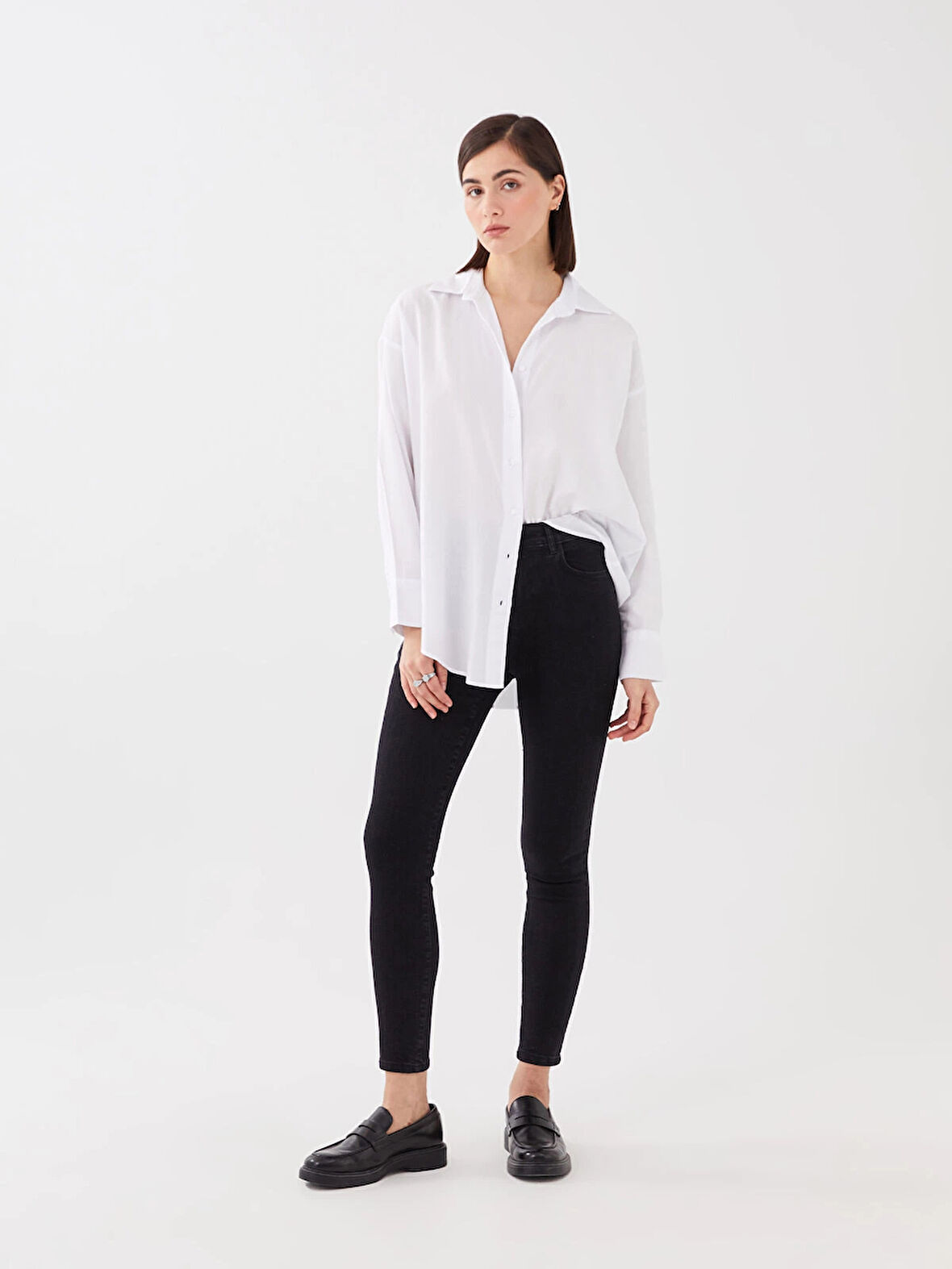 LCW Jeans SİYAH Yüksek Bel Jüpiter Süper Skinny Fit Kadın Jean Pantolon