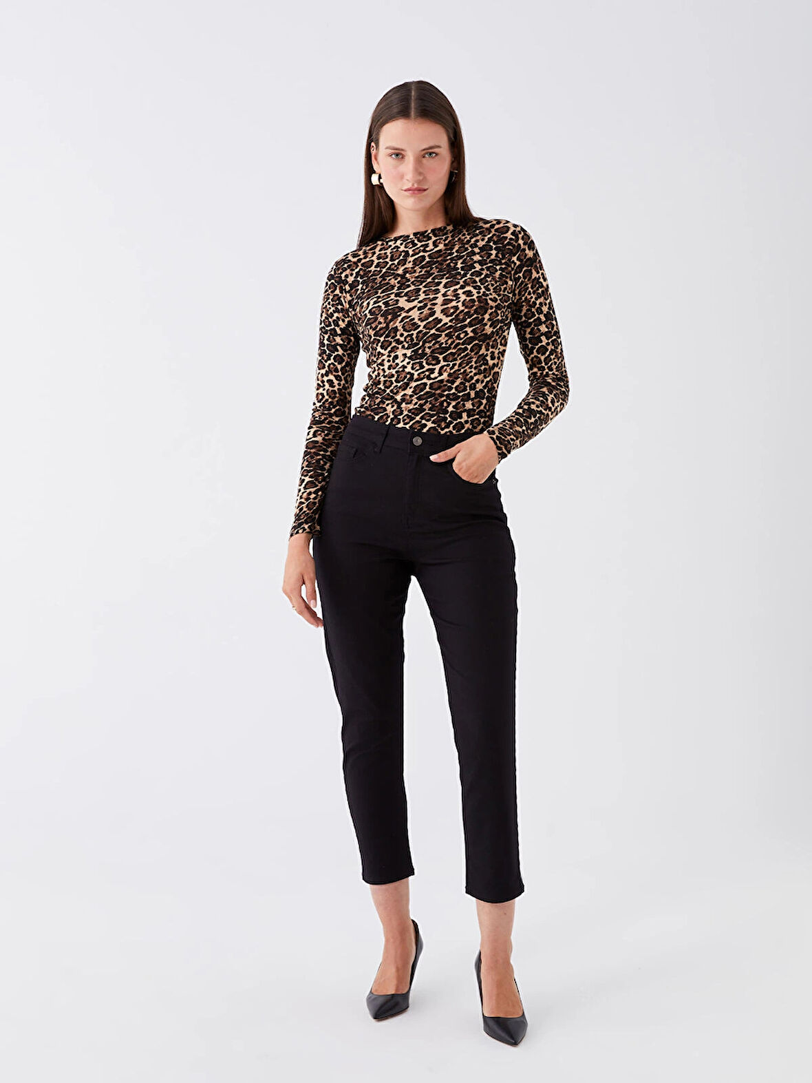 LCWAIKIKI Basic SİYAH Slim Fit Kadın Jean Pantolon