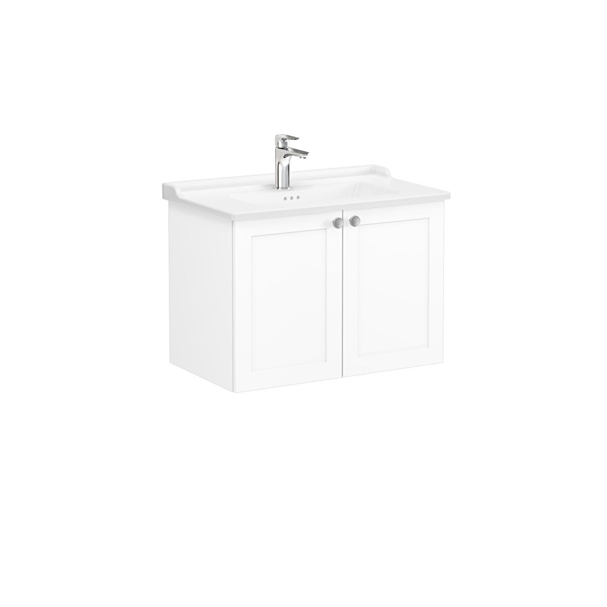 VitrA Root Classic 68722 Lavabo Dolabı, Kapaklı, Mat Beyaz, 80 cm