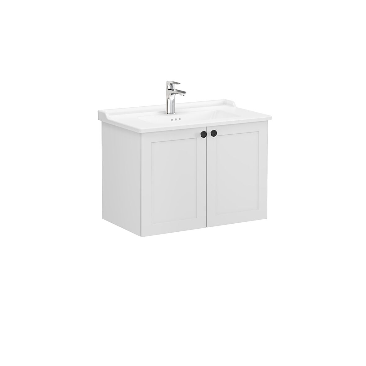 VitrA Root Classic 68723 Kapaklı Lavabo Dolabı, Mat Açık Gri, 80 cm