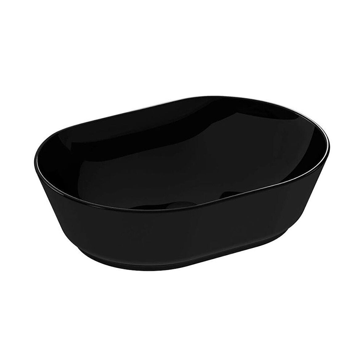 VitrA Geo 7427B070-0016 Oval Çanak Lavabo, 55 cm, Siyah