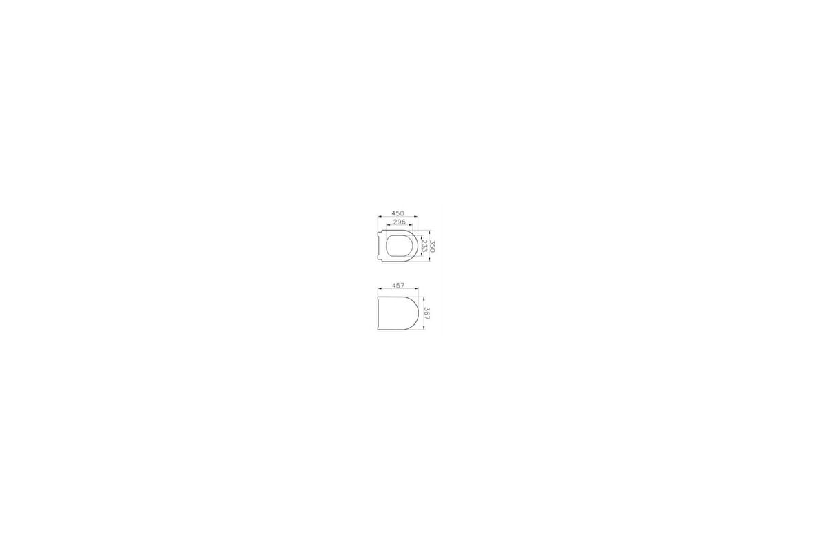 VitrA Integra Klozet kapağı 131-001-009 Slim - duroplast - üstten sıkmalı - yavaş kapanır - metal menteşeli - mat beyaz