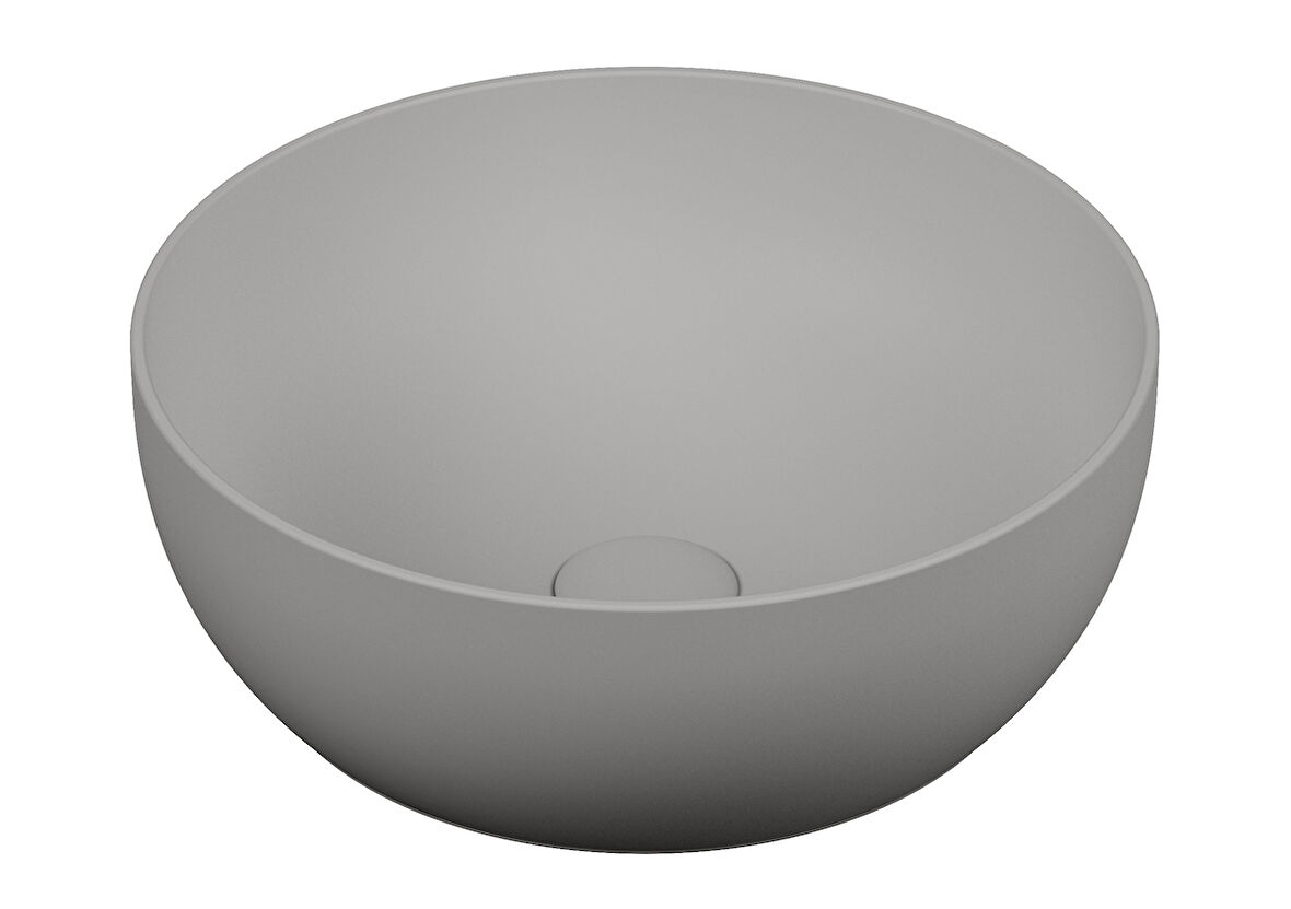 VitrA Outline Çanak Lavabo 5992B476-0016  Yuvarlak, 40x40, Mat Taş Gri