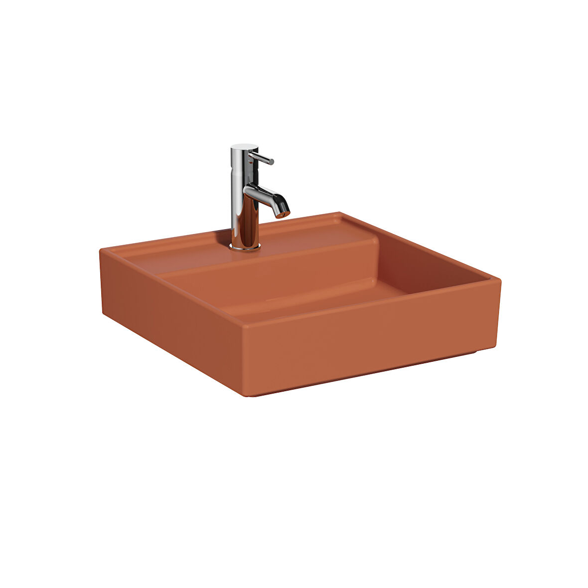 VitrA ArchiPlan 7413B077-0041 Lavabo, Mat Terra Rosa 45x46