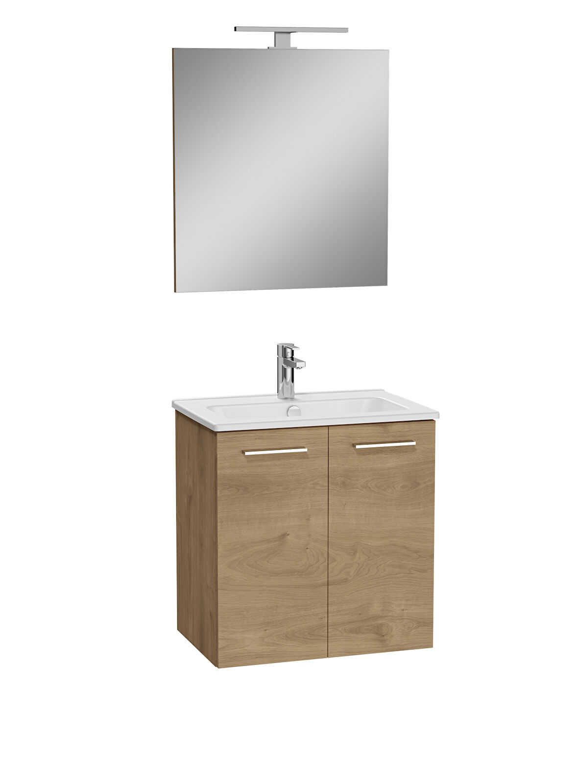 VitrA Ardea 69576 Banyo Dolabı Seti, Kapaklı, 60 cm, Altın Meşe