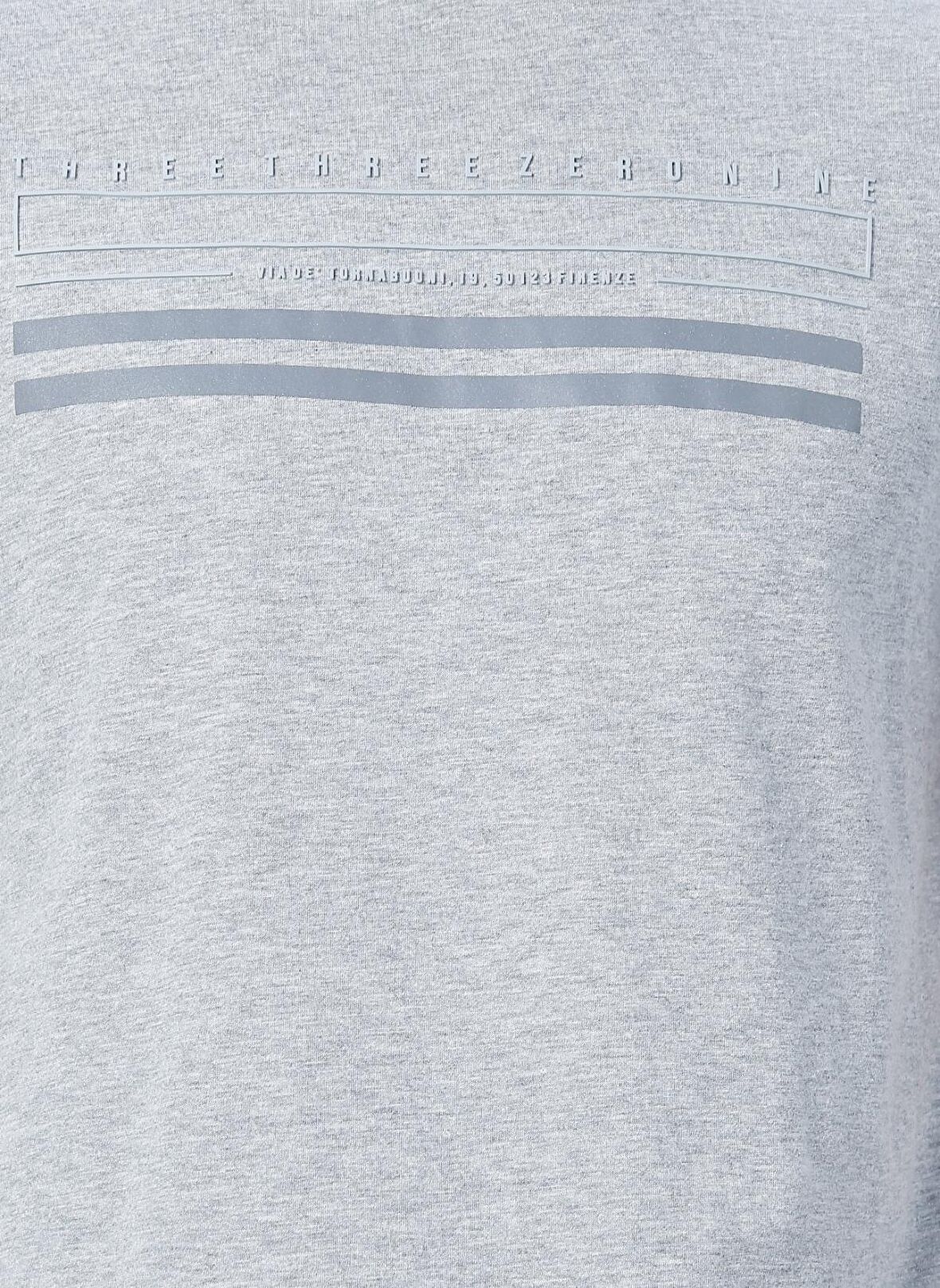Gualtiero Manuele Giorgi Bisiklet Yaka Düz Gri Erkek T-Shirt GU22MSS03153