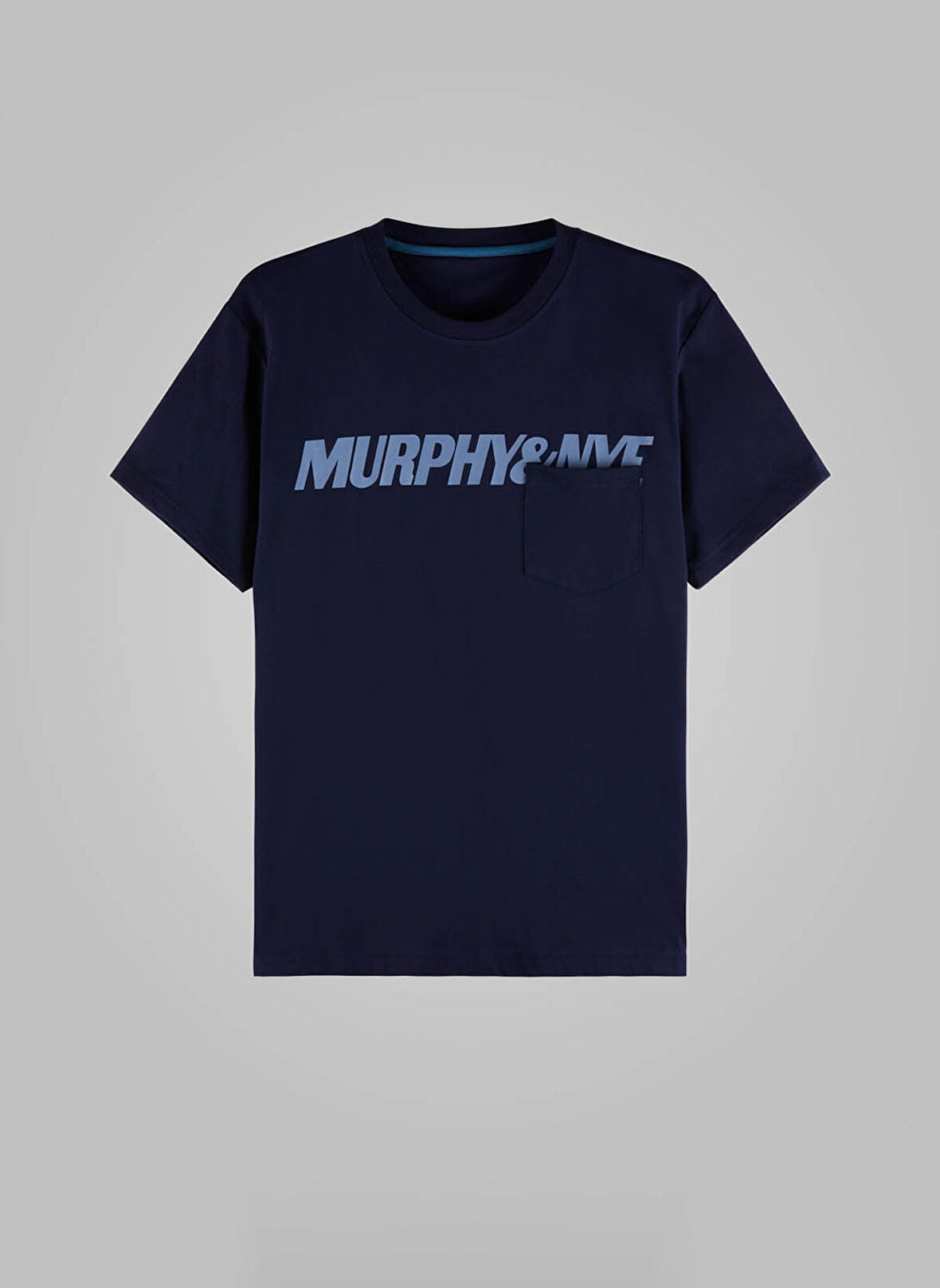 Murphy&Nye Bisiklet Yaka Düz Lacivert Erkek T-Shirt GAFF T-SHIRT