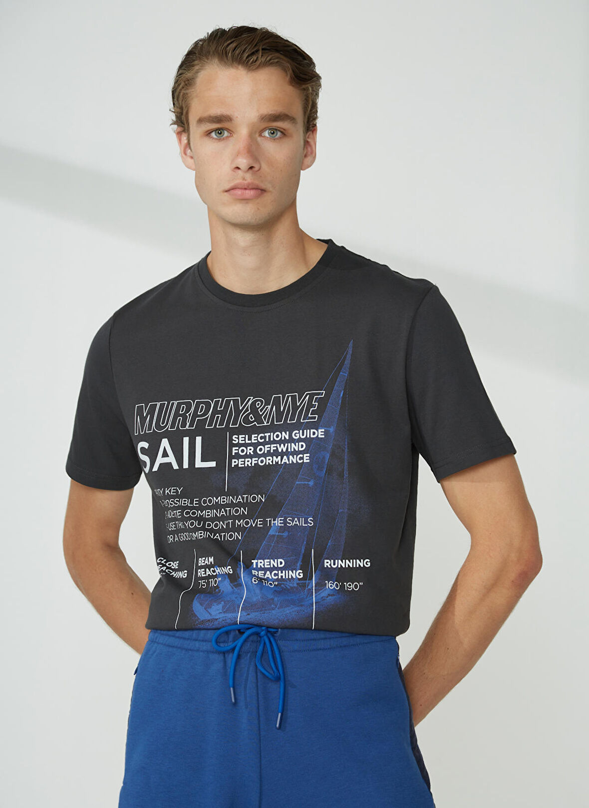 Murphy&Nye Bisiklet Yaka Düz Siyah Erkek T-Shirt RIG t-shirt