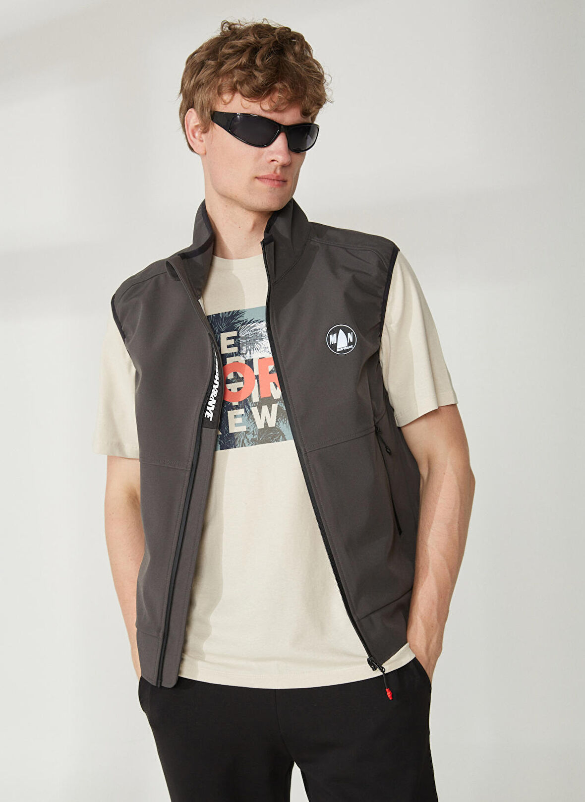 Murphy&Nye Düz Siyah Erkek Yelek LEECH GILET