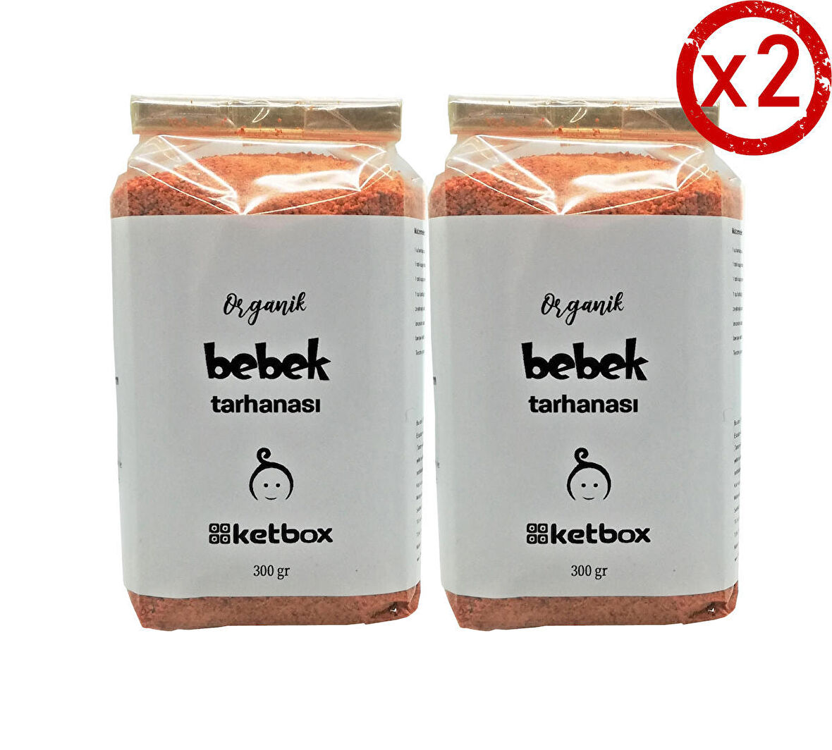 Organik Bebek Tarhanası +6 Ay  600gr (300gr*2 Paket) Katkısız Doğal