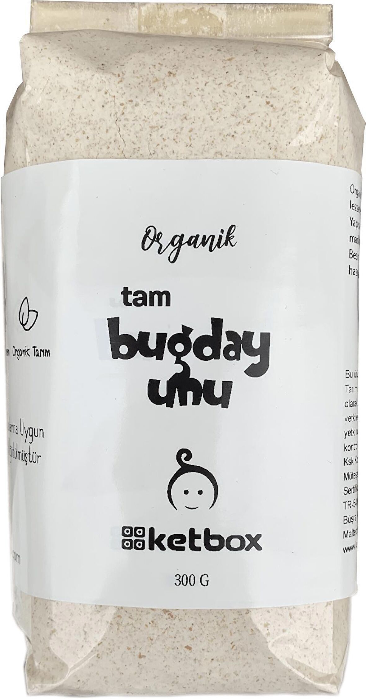 Organik Tam Buğday Unu 300 GR +8 Ay