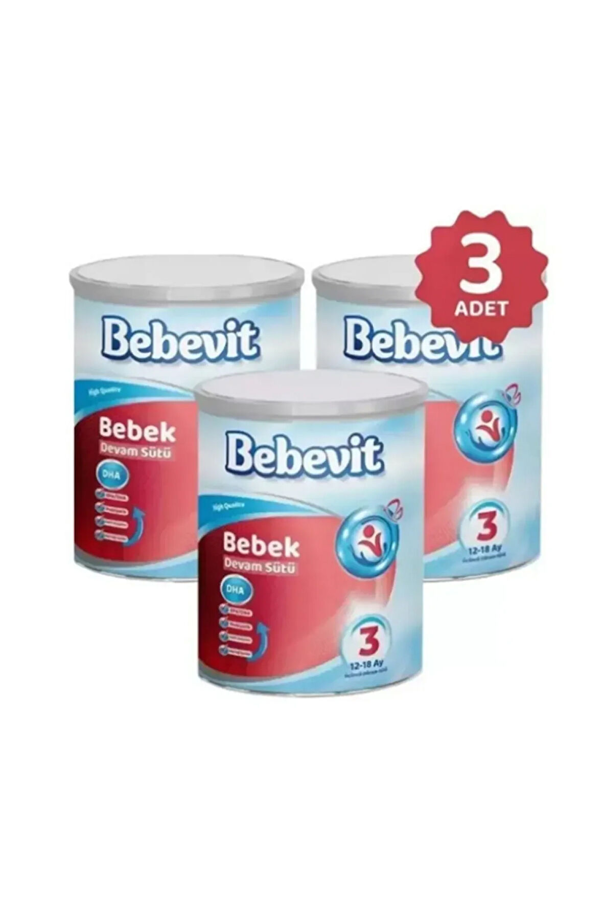 3 Bebek Devam Sütü 400 gr x 3 Adet (12-18 ay)