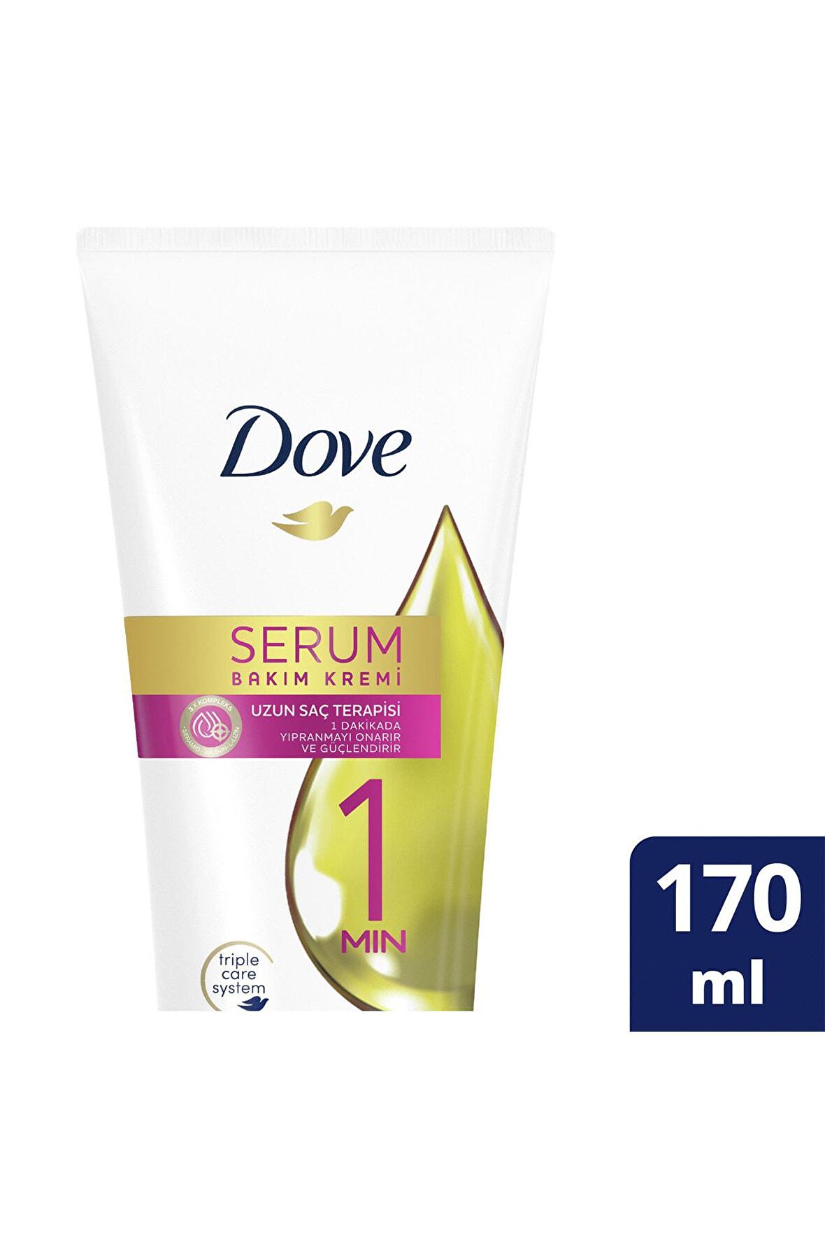 Dove 1 Minute Onarıcı Uzun Saçlar İçin Bakım Yapan Saç Kremi 170 ml