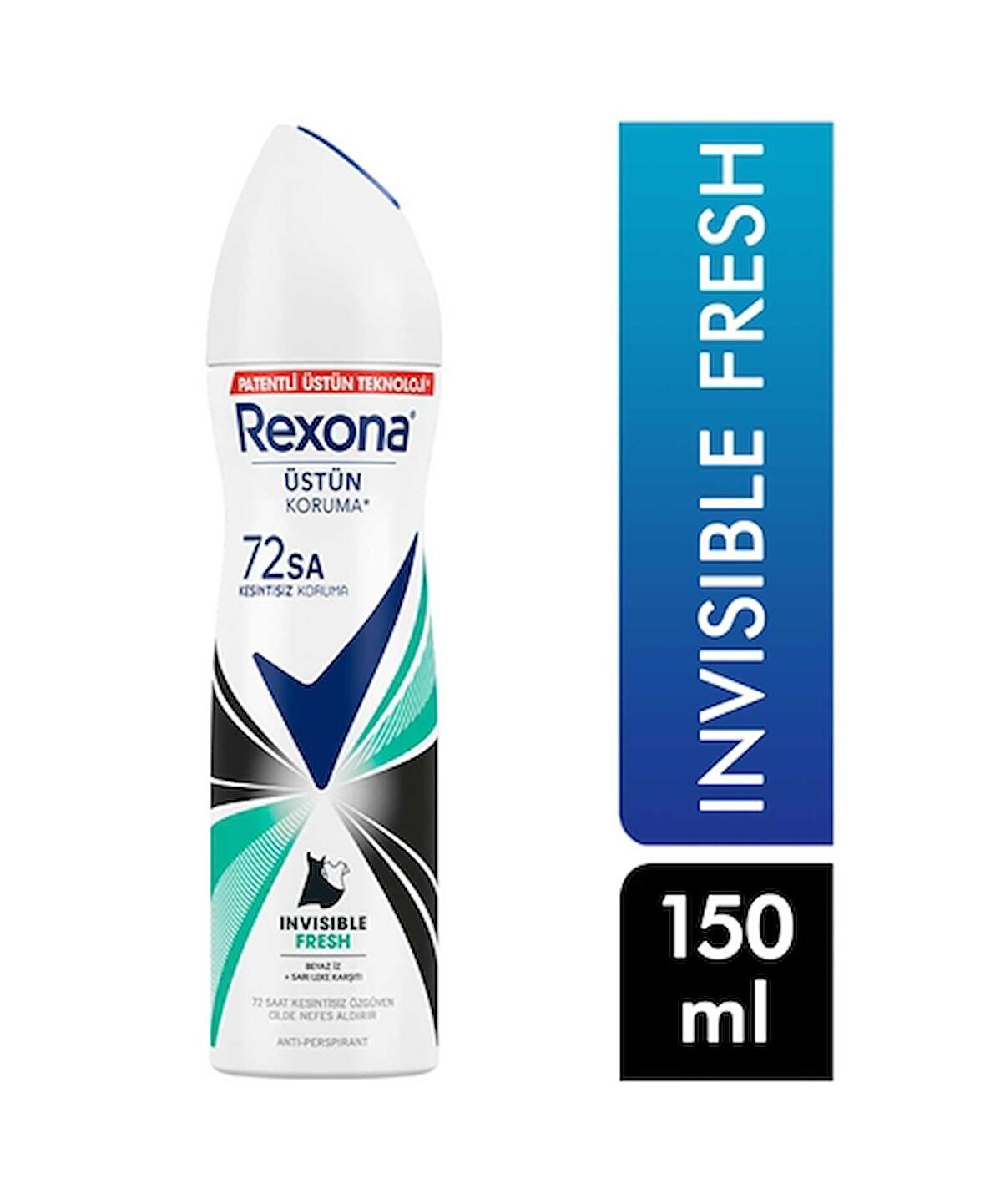 Rexona Deodorant Invisible Black White Fresh Women 150 Ml