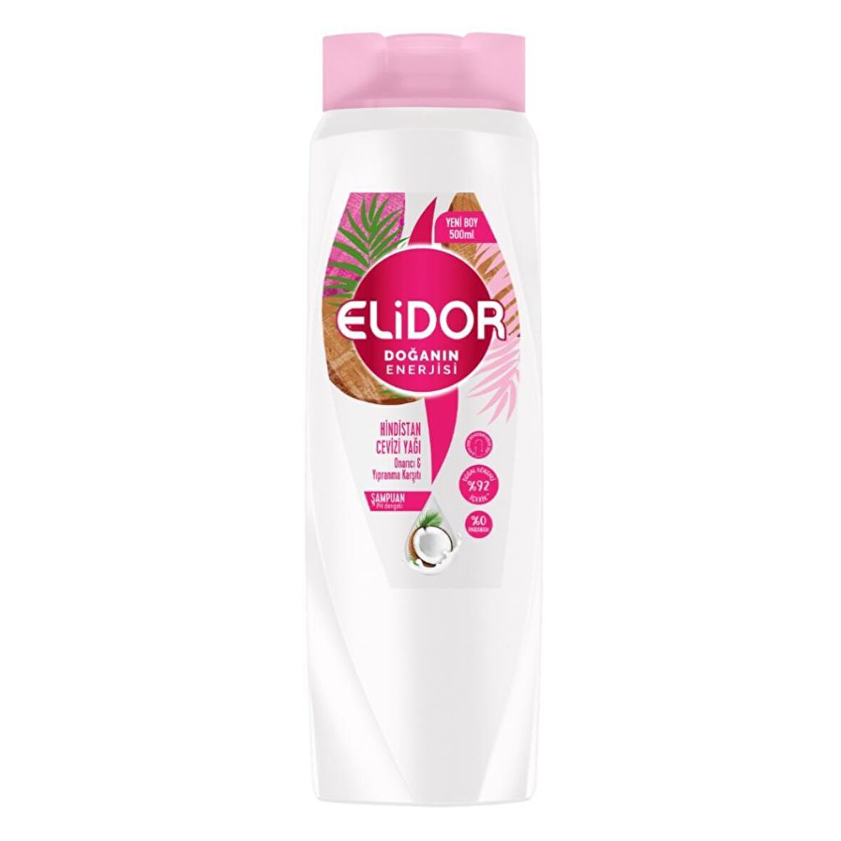Elidor Doğanin Enerjisi Yıpranmış Saçlar İçin Onarıcı Hindistan Cevizli Şampuan 500 ml