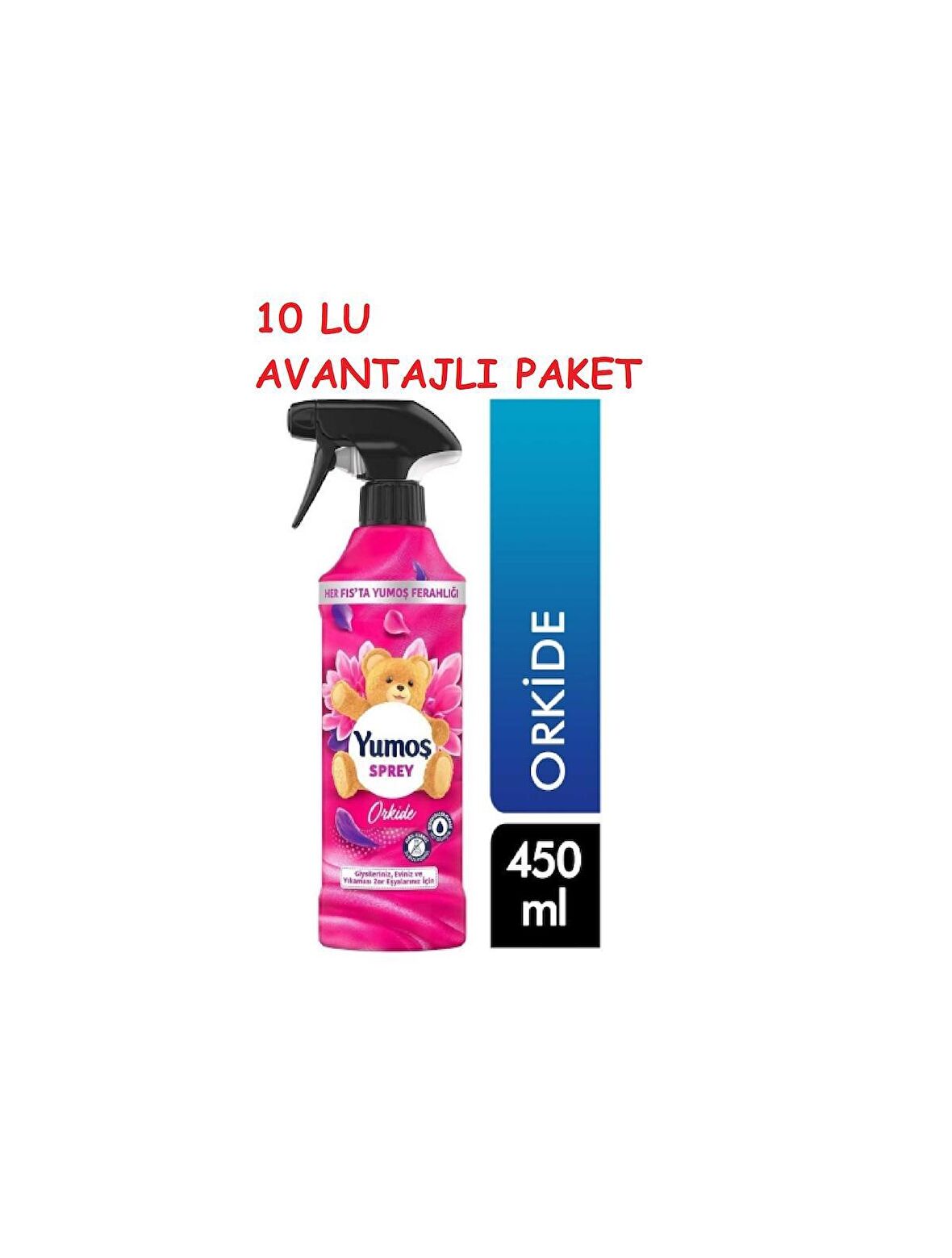 Yumoş Sprey 450 Ml Orkide X 10 Adet