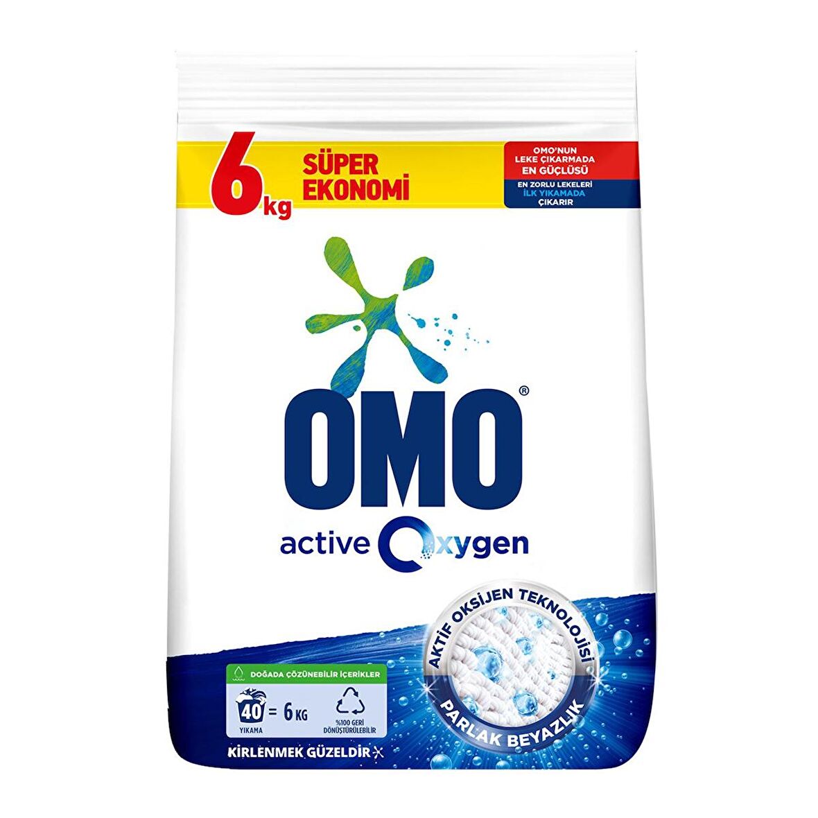 Omo Active Oxygen Beyazlar için 6 kg Toz Deterjan