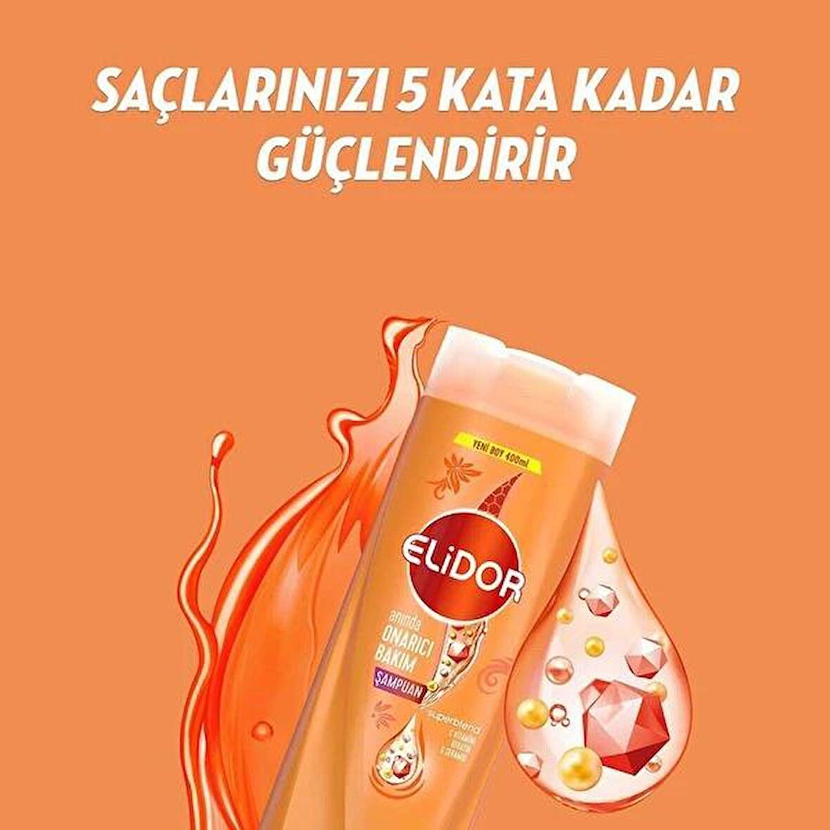 Elidor Superbllend Saç Bakım Şampuanı Anında Onarıcı Bakım 400 ml + Serum Bakım Kremi 200 ml