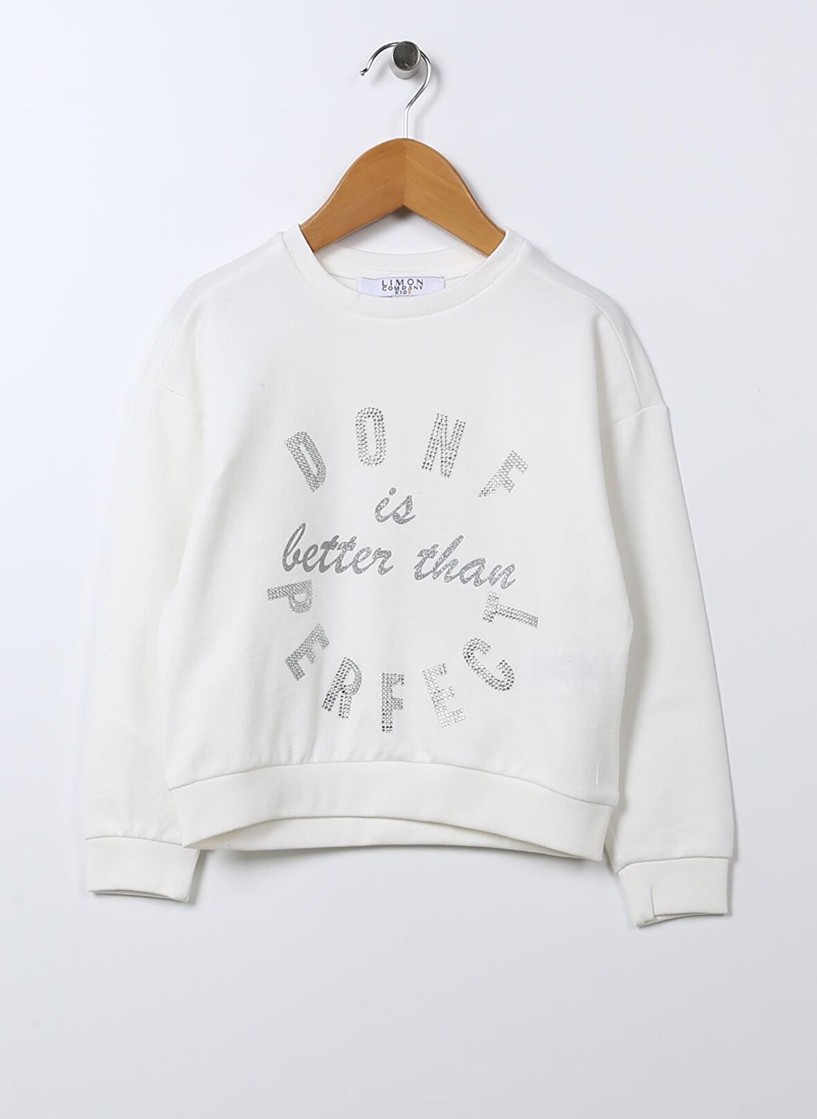 Limon Baskılı Kız Çocuk Ekru Sweatshırt BETTER GIRL