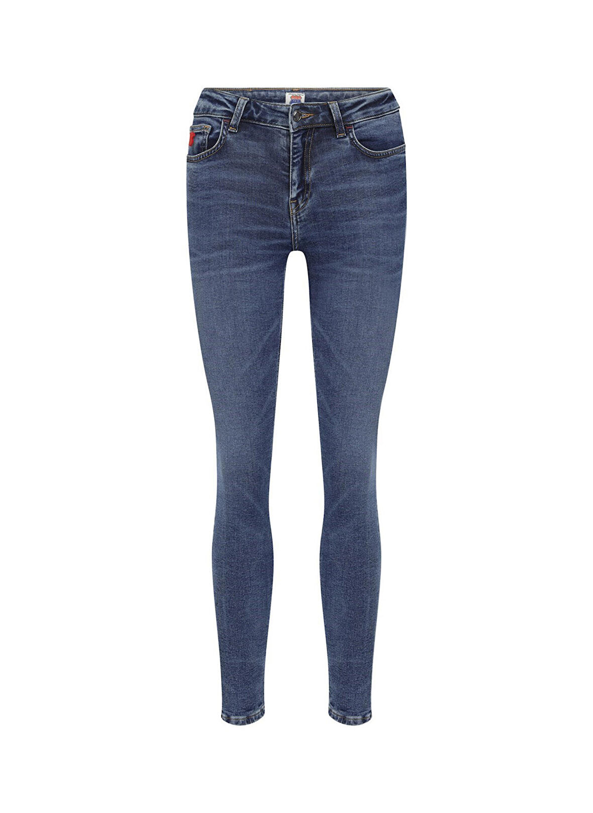 Denim Trip Normal Bel Dar Paça Skinny Fit Koyu İndigo Kadın Denim Pantolon DTK226 Koyu Indigo