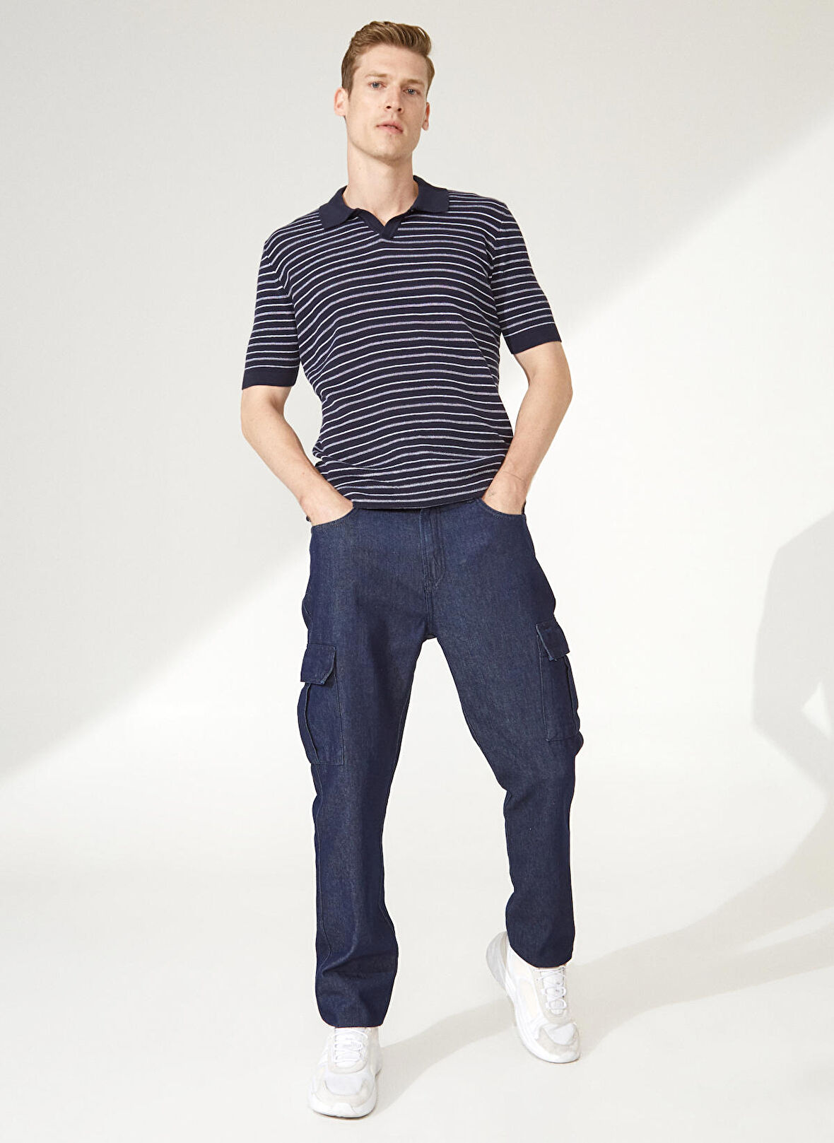 Fabrika Düşük Bel Dar Paça Regular Fit Lacivert Erkek Denim Pantolon FAB 51-P
