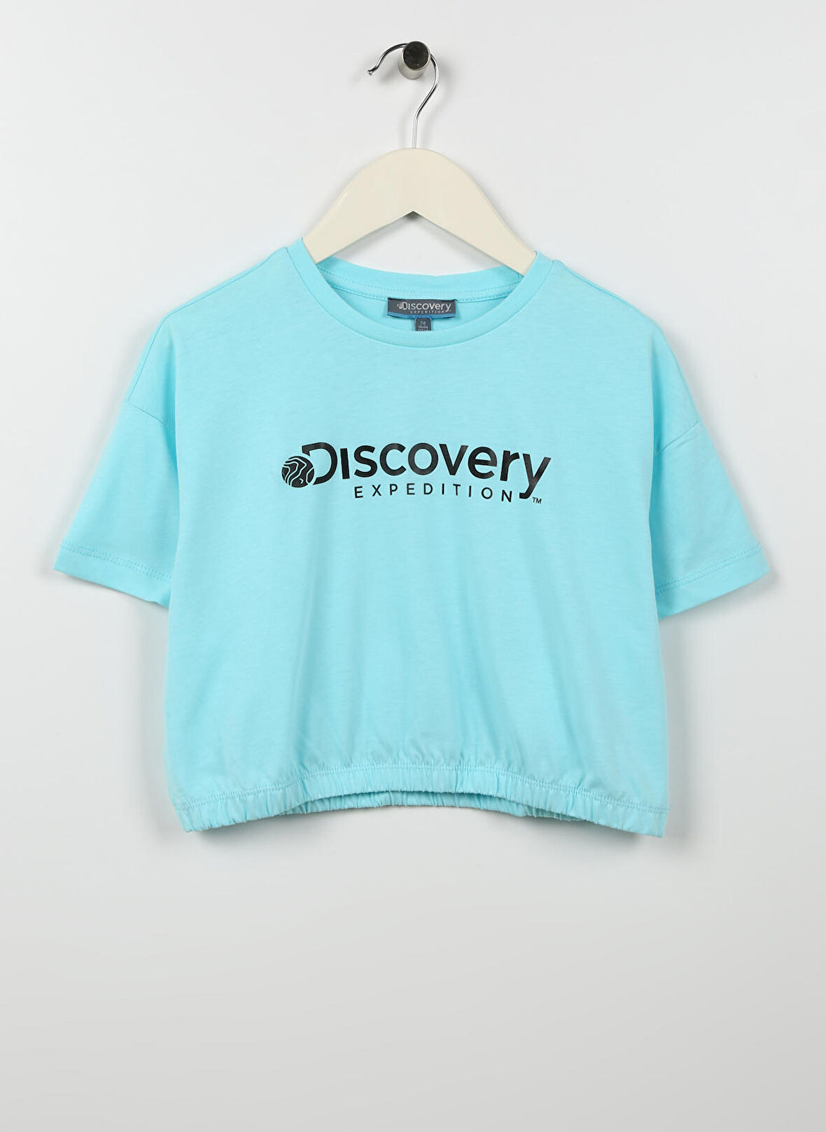 Mint Kız Çocuk Bisiklet Yaka Kısa Kollu Baskılı T-Shirt ZENTA GIRL