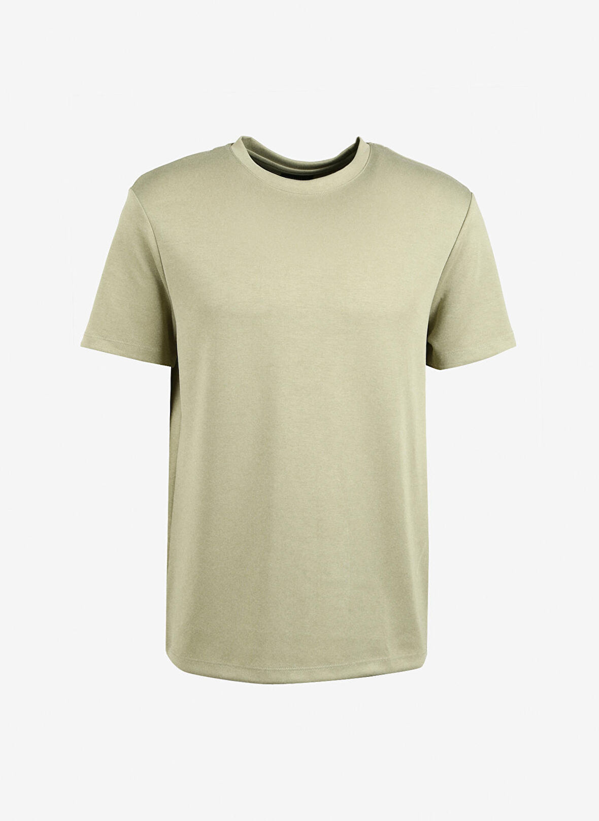 Fabrika Bisiklet Yaka Düz Haki Erkek T-Shirt F3WM-TST128