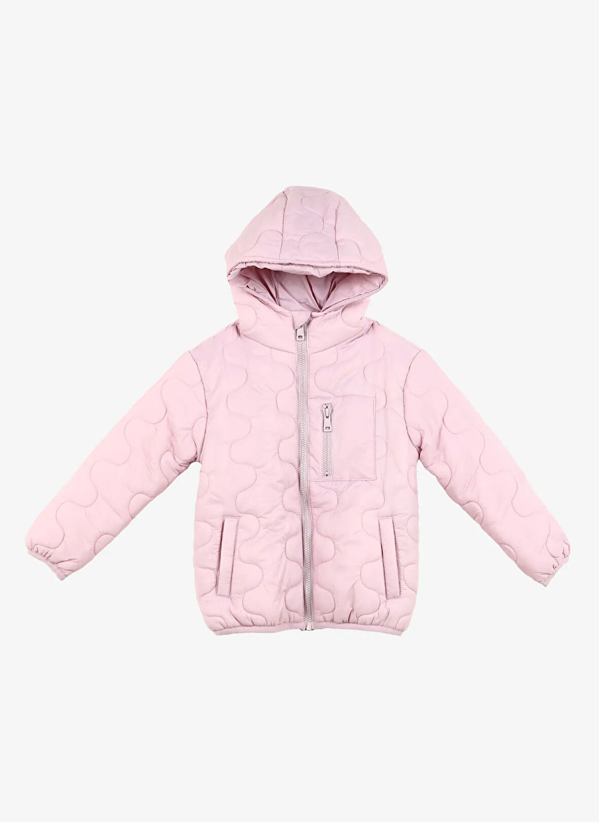 Pembe Kız Çocuk Dik Yaka Standart Fit Kapitone Mont C3WG-MNT07