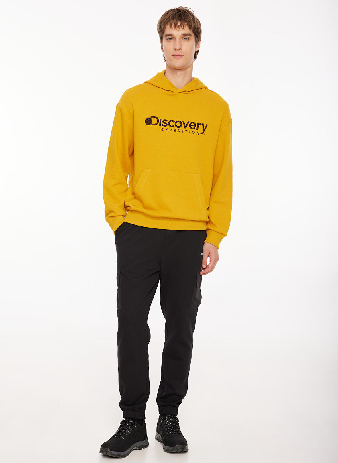 Hardal Erkek Kapüşonlu Nakışlı Sweatshirt D3WM-SWT28
