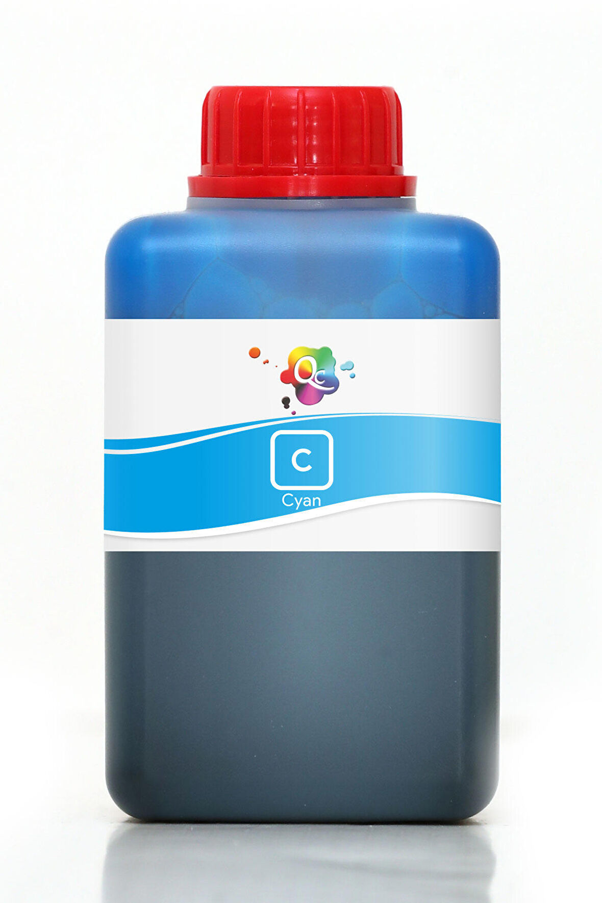 QC Canon Pixma MG5550 Uyumlu Yazıcı Mürekkebi 500ml C Cyan Mavi Dye