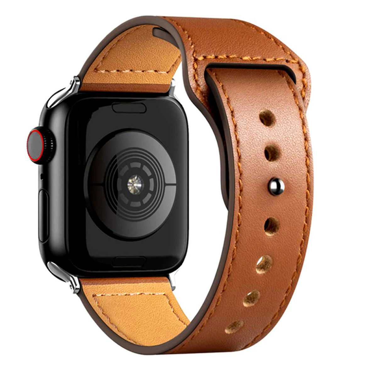 Newface KR415 Luaz Apple Watch 38 / 40 / 41mm Deri Kordon - Kahverengi