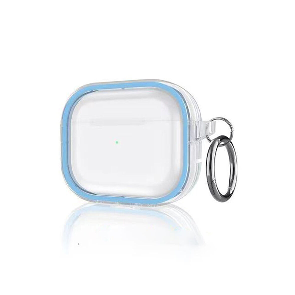 Movenchy Shiny Airpods Pro 2 ( 2.Nesil ) Şeffaf Kılıf - Sierra Blue