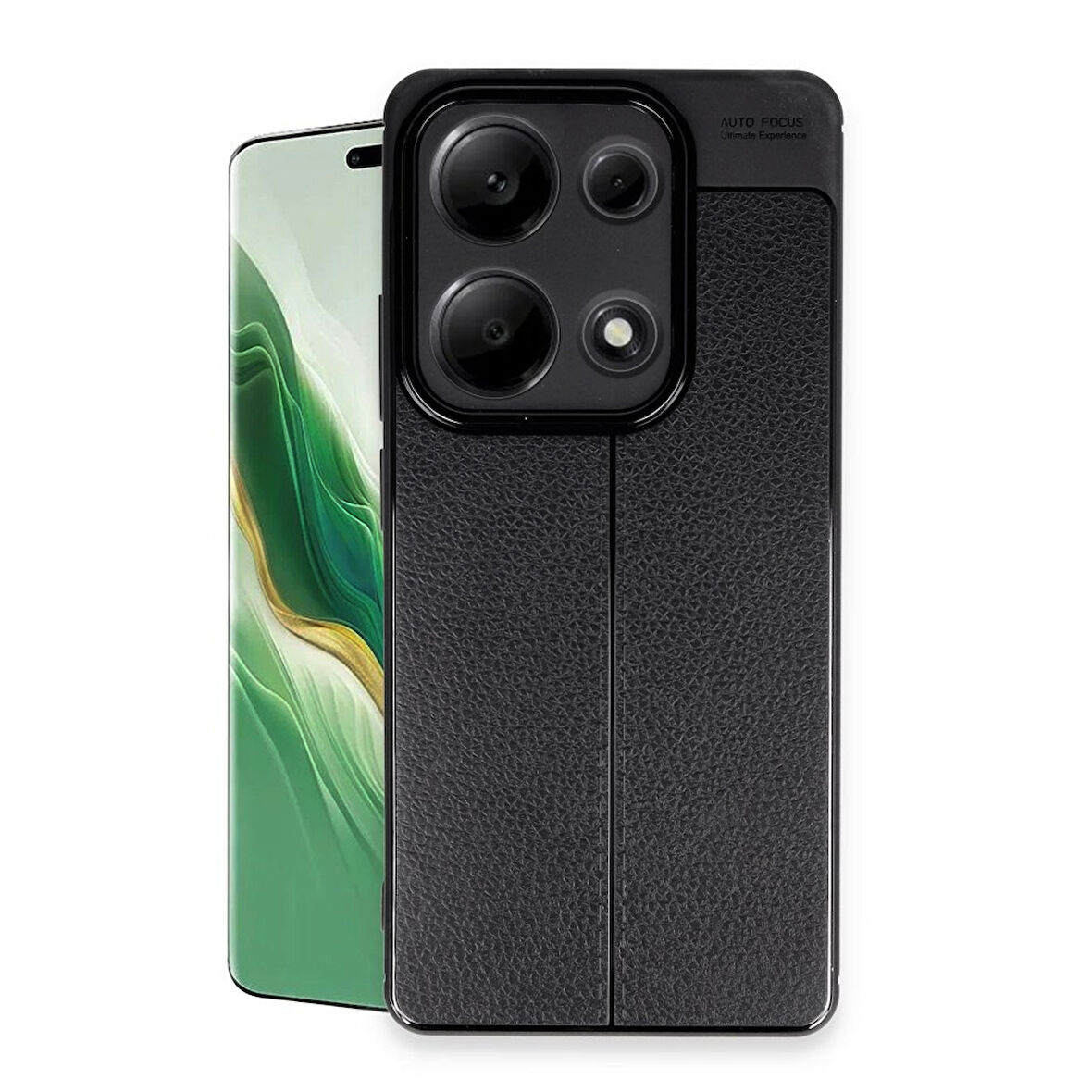 Xiaomi Redmi Note 13 Pro 4G Kılıf Focus Deri Desen Silikon Kapak
