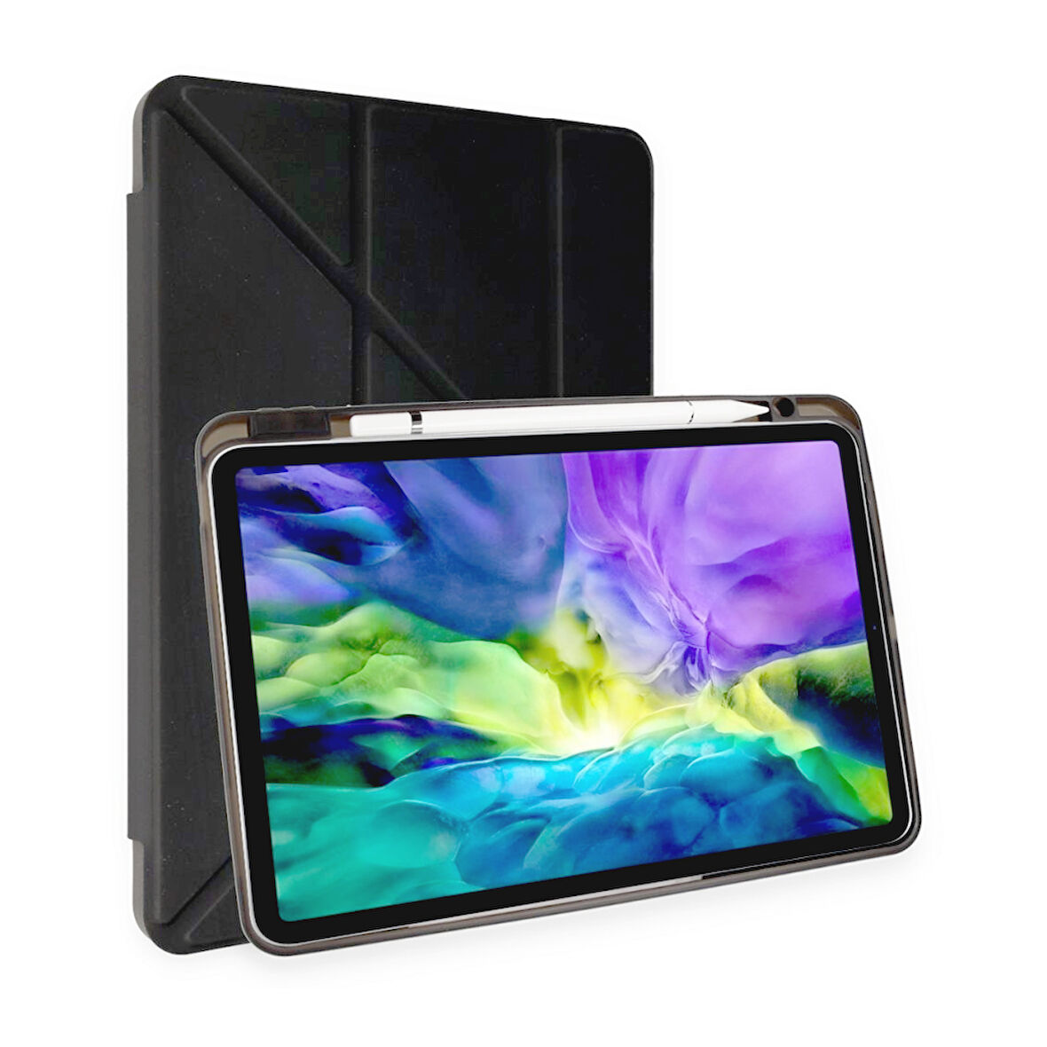 Newface Mars iPad Pro 11 (2024) Kalemlikli Tablet Kılıfı - Siyah