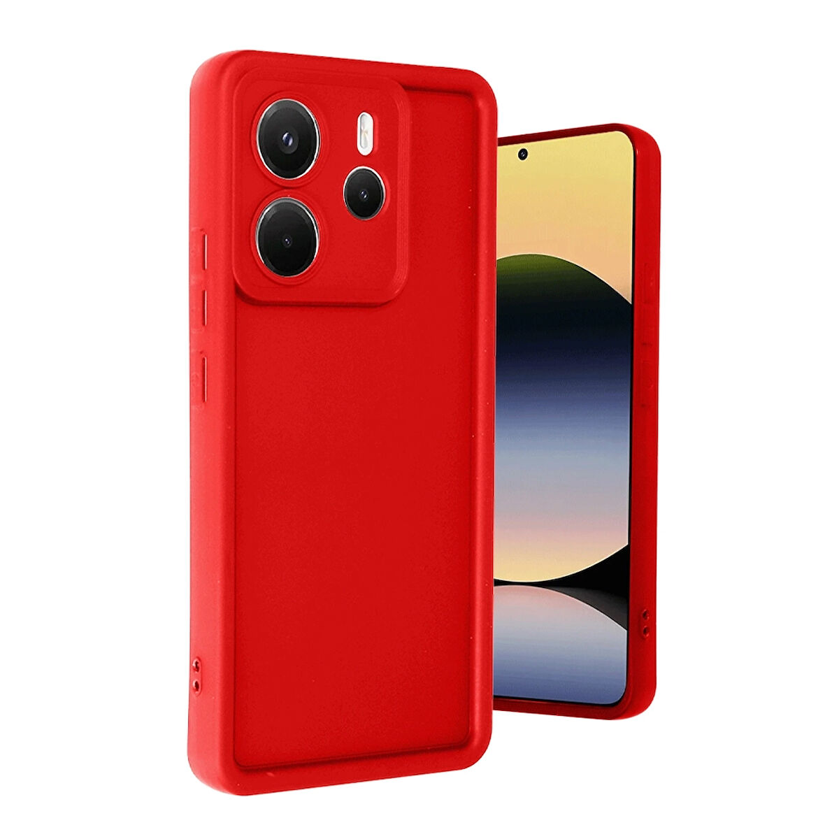 Newface Viera Xiaomi Redmi Note 14 4G Silikon Kılıf - Kırmızı