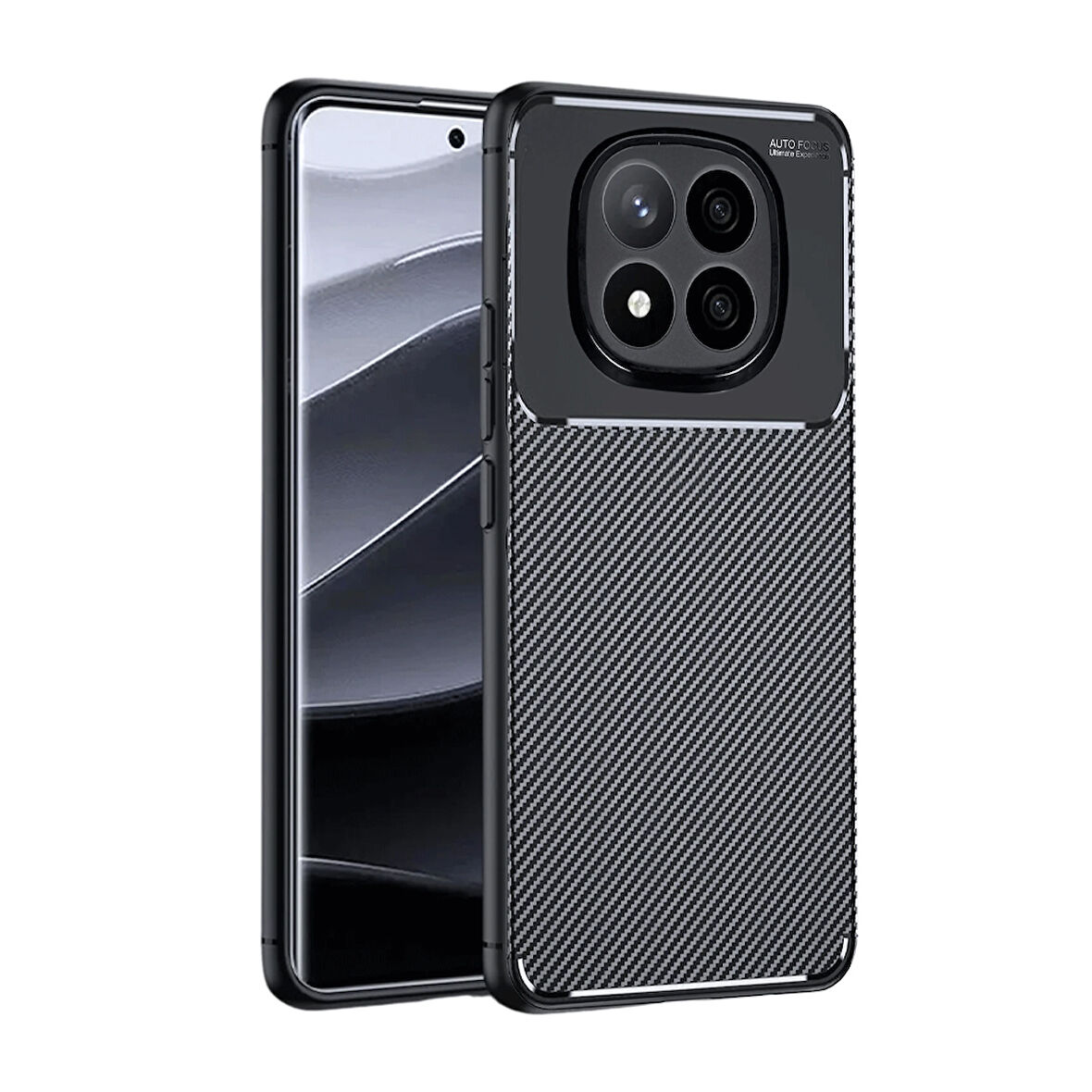 Newface Auto Focus Xiaomi Redmi Note 14 Pro 4G Karbon Kılıf - Siyah