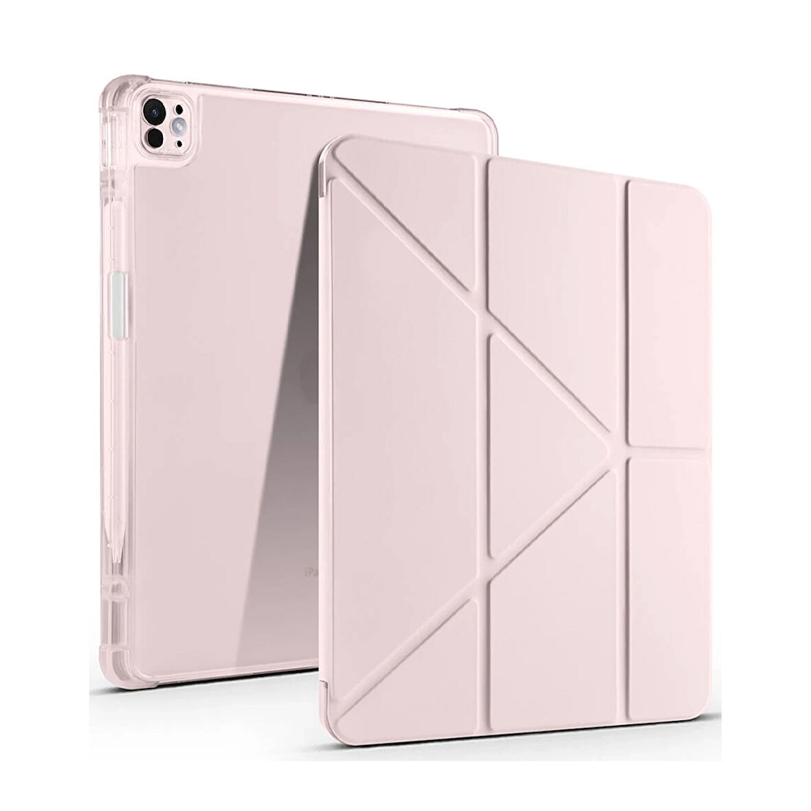 Newface Mars iPad Air 13 (2024) Kalemlikli Tablet Kılıfı - Rose Gold