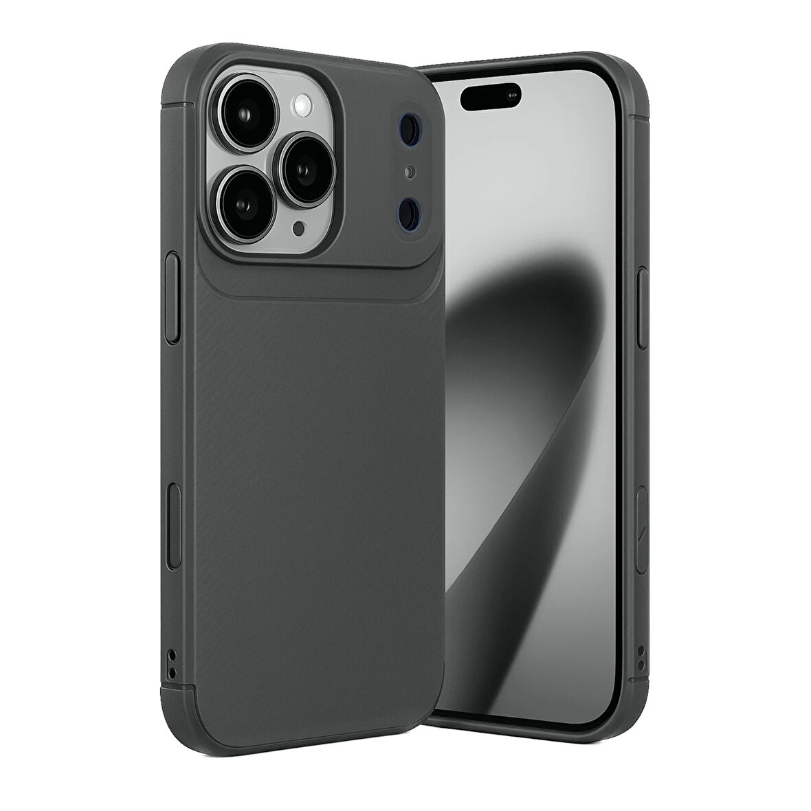 iPhone 17 Pro Kılıf Focus Carbon Silikon Kapak